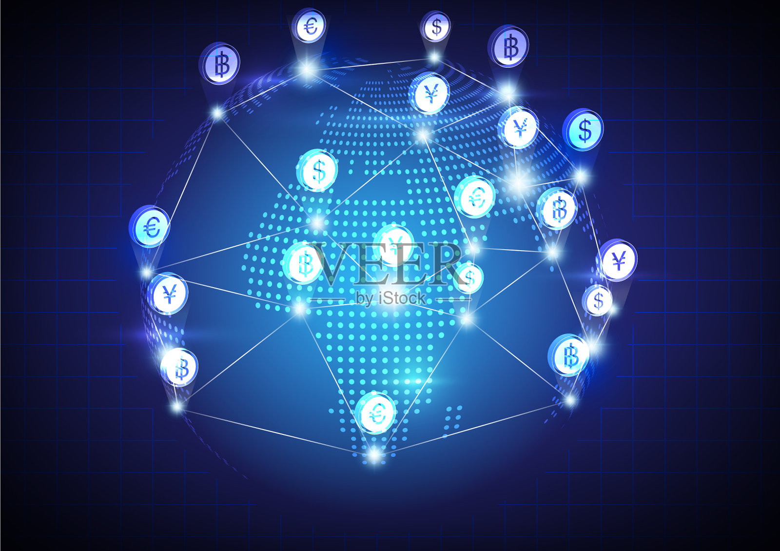 货币国际货币转移概念插画图片素材