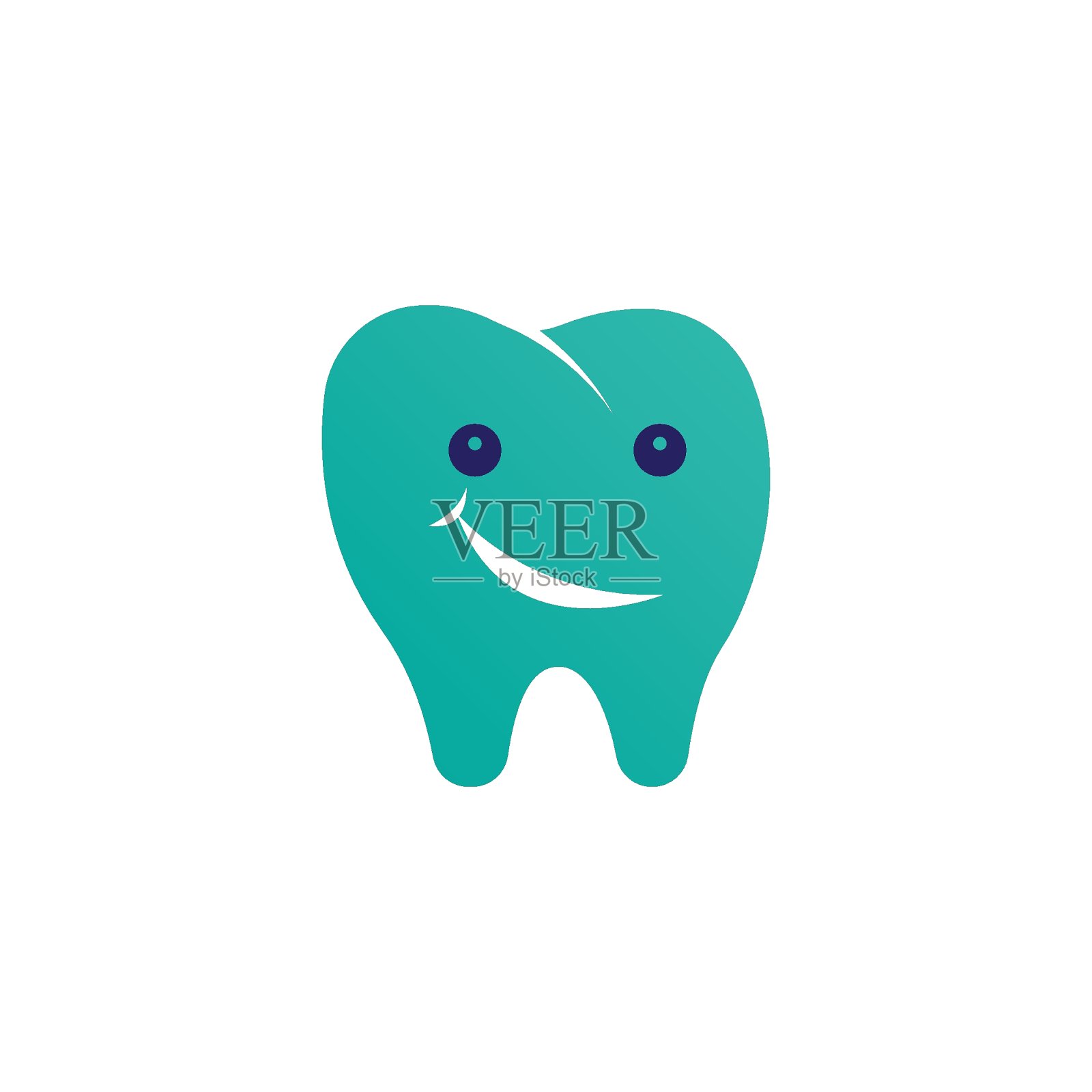 微笑牙科标志模板矢量插画图片素材