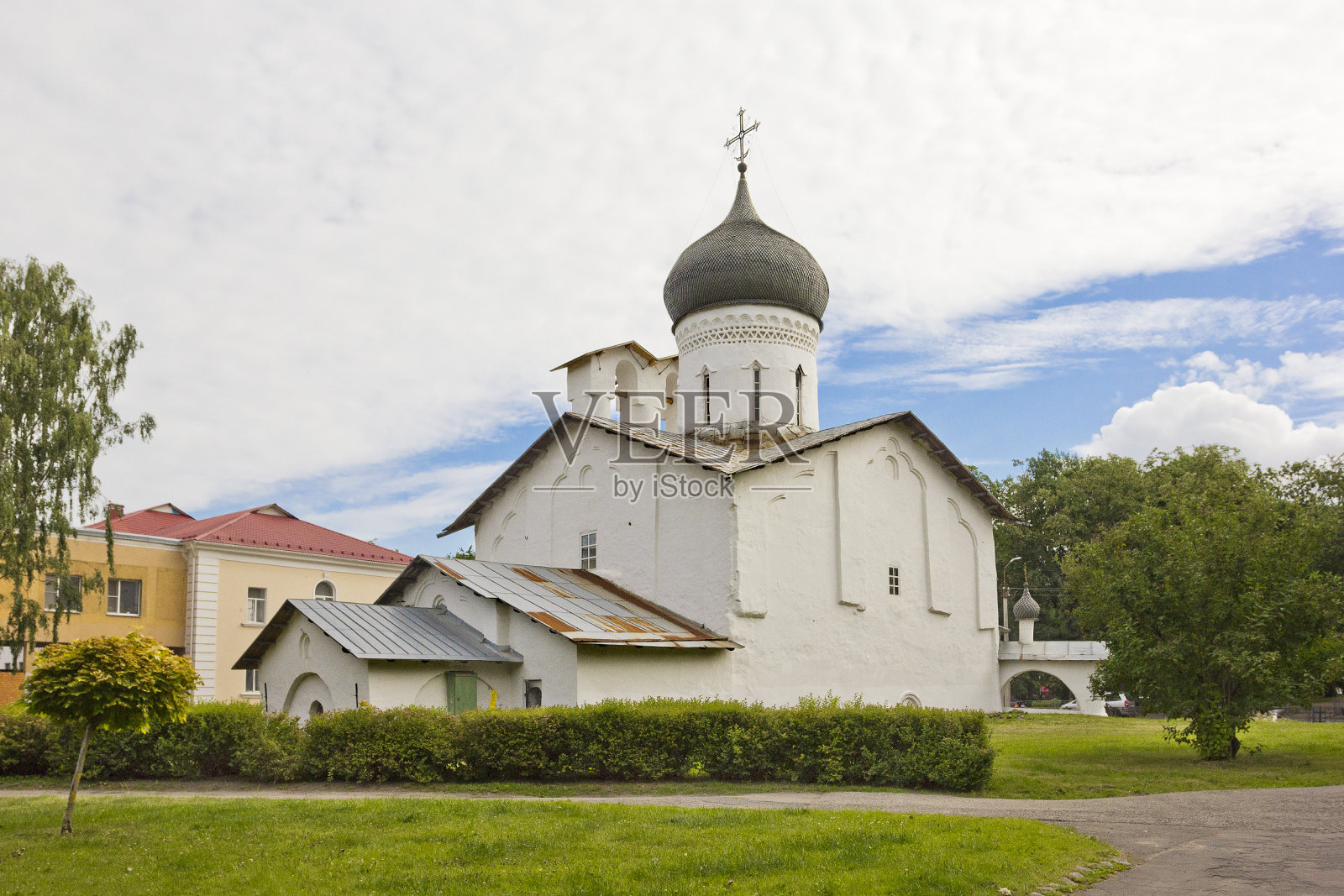 俄罗斯普斯科夫的圣尼古拉斯老东正教教堂照片摄影图片
