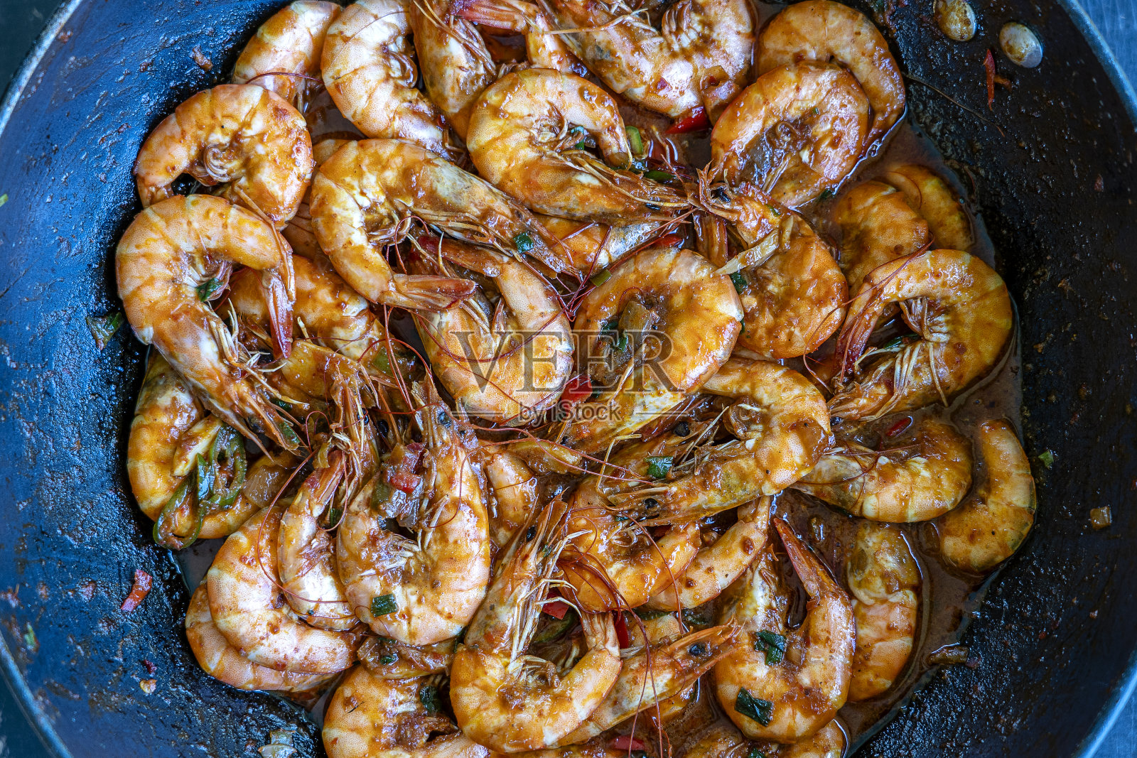 蒜香咖喱虾仁酱照片摄影图片