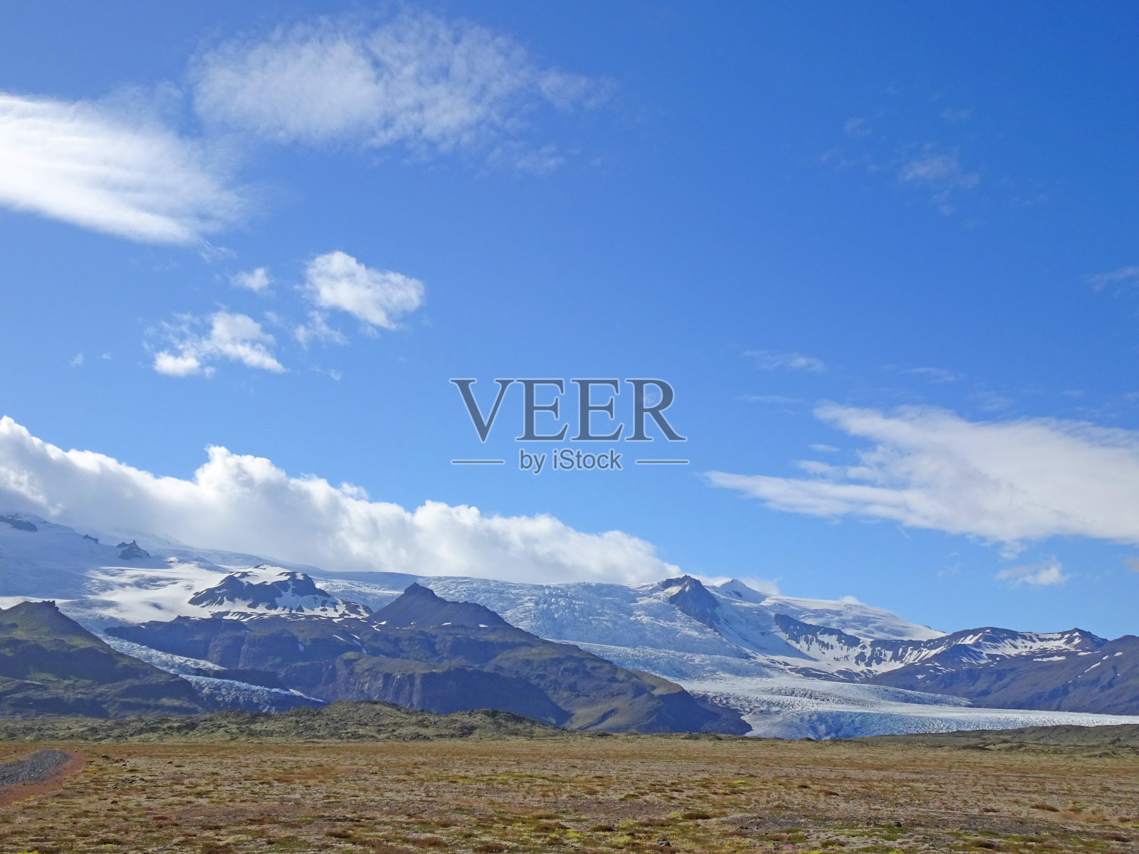 壮丽的冰川舌Vatnajökull,冰岛。照片摄影图片