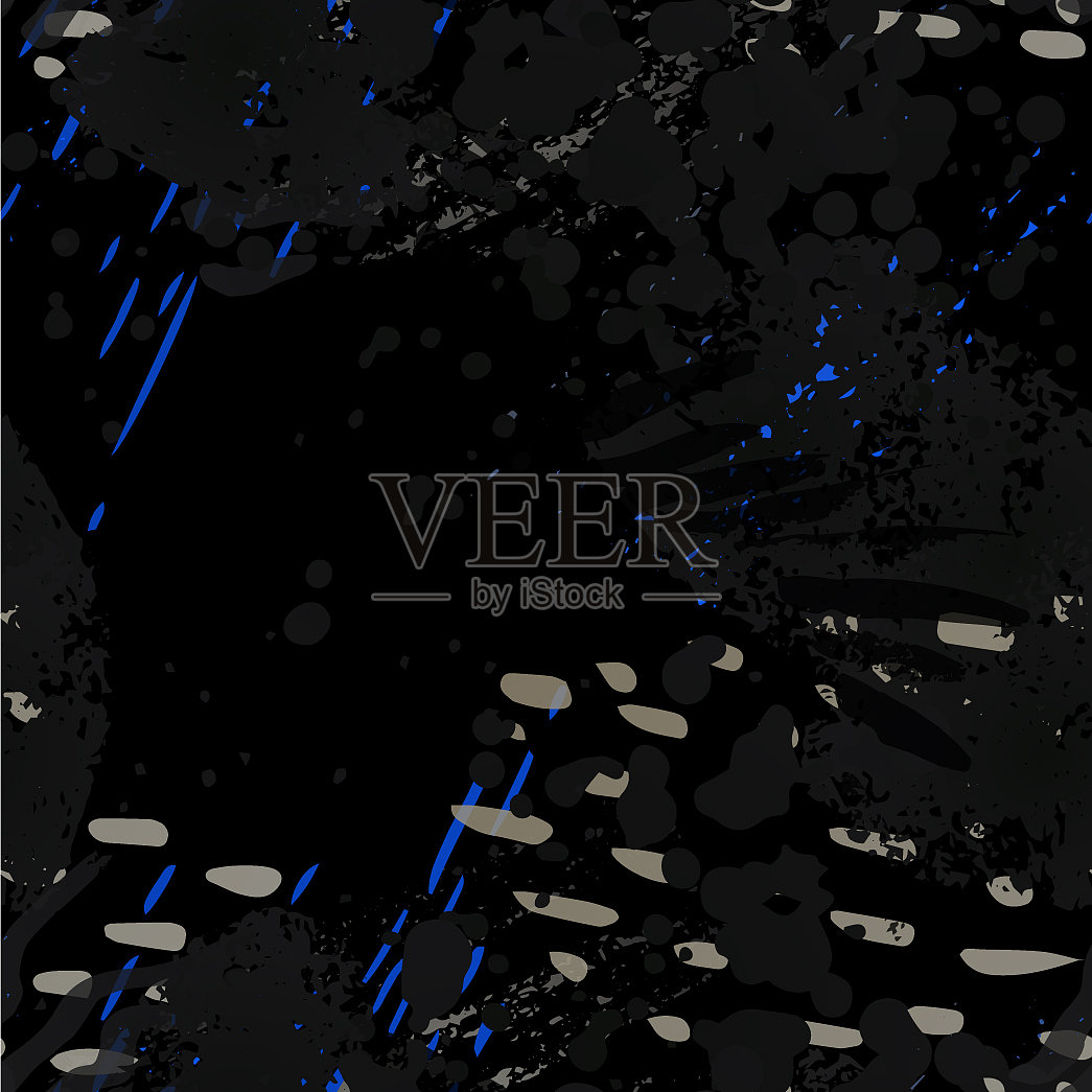 墨水污渍无缝图案时尚概念插画图片素材