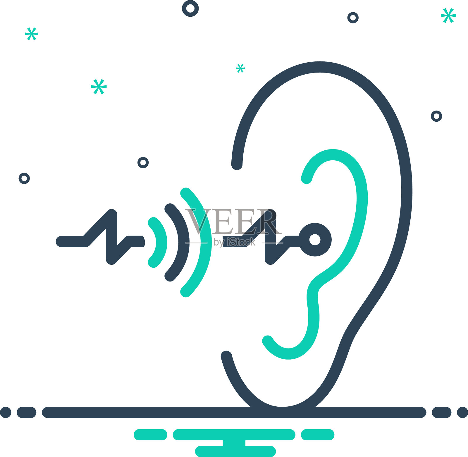 听力插画图片素材