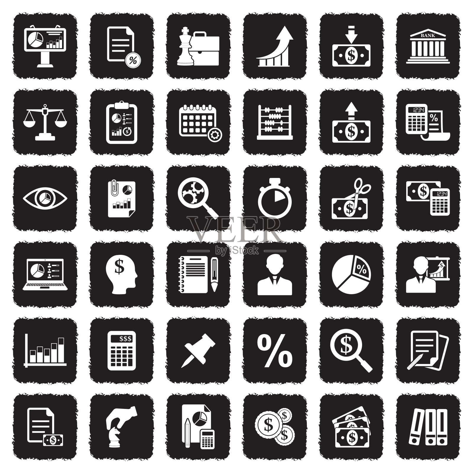 会计的图标。垃圾黑平面设计。矢量插图。图标素材