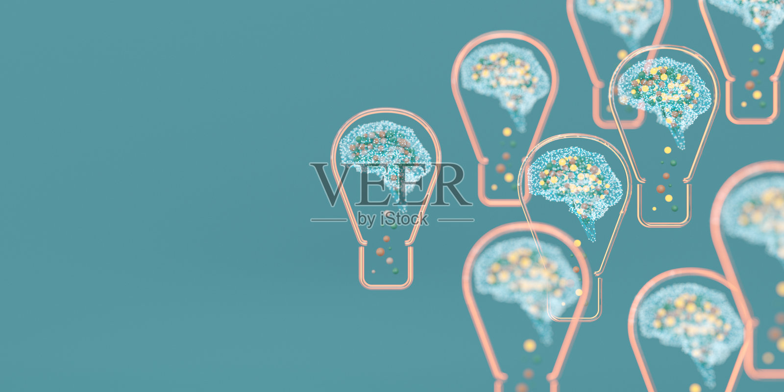 人工智能灯泡概念的创新与新思路照片摄影图片