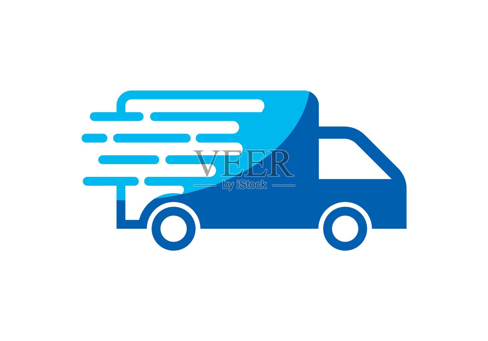 快速移动的运输卡车的图标插画图片素材