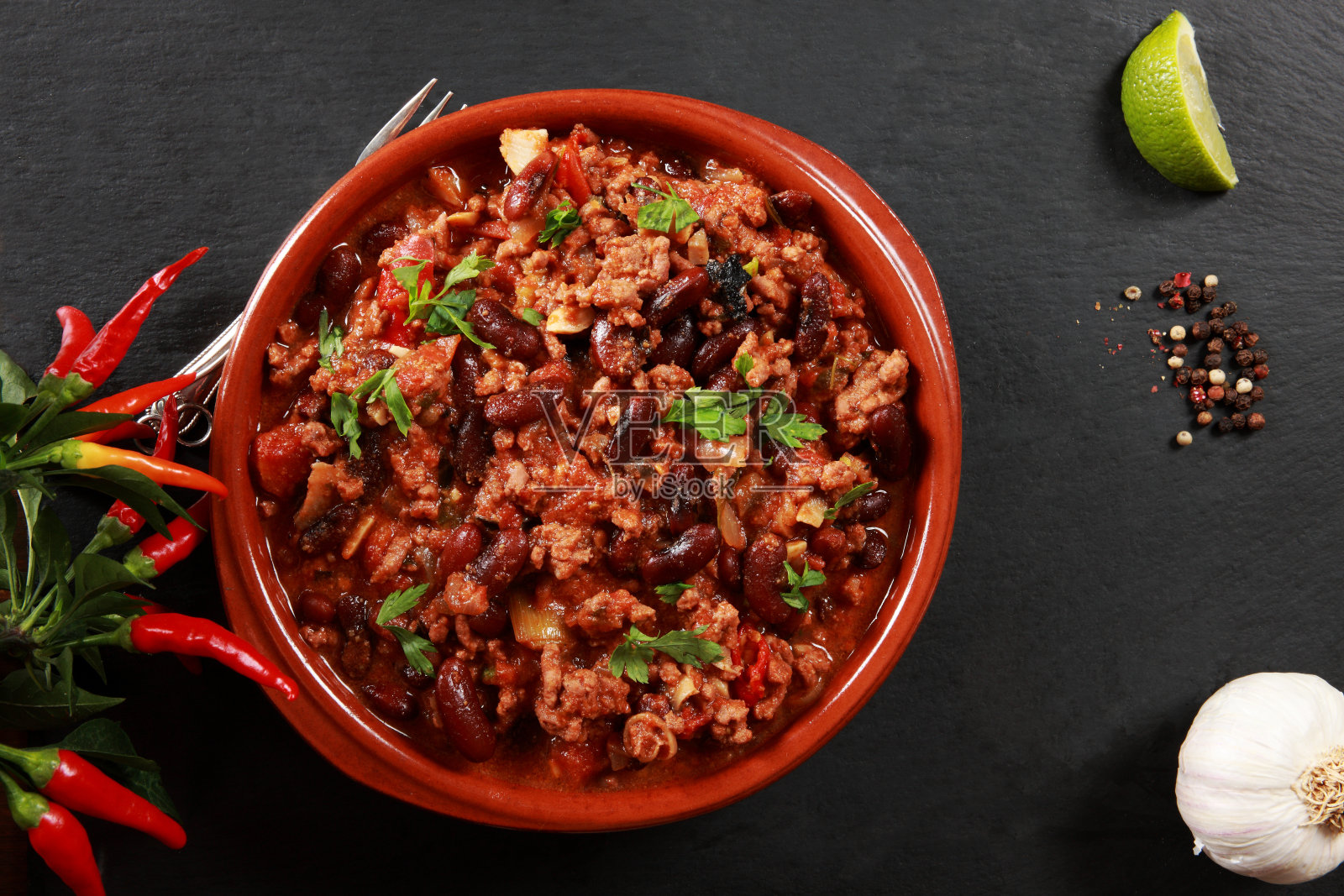 辣椒和肉照片摄影图片