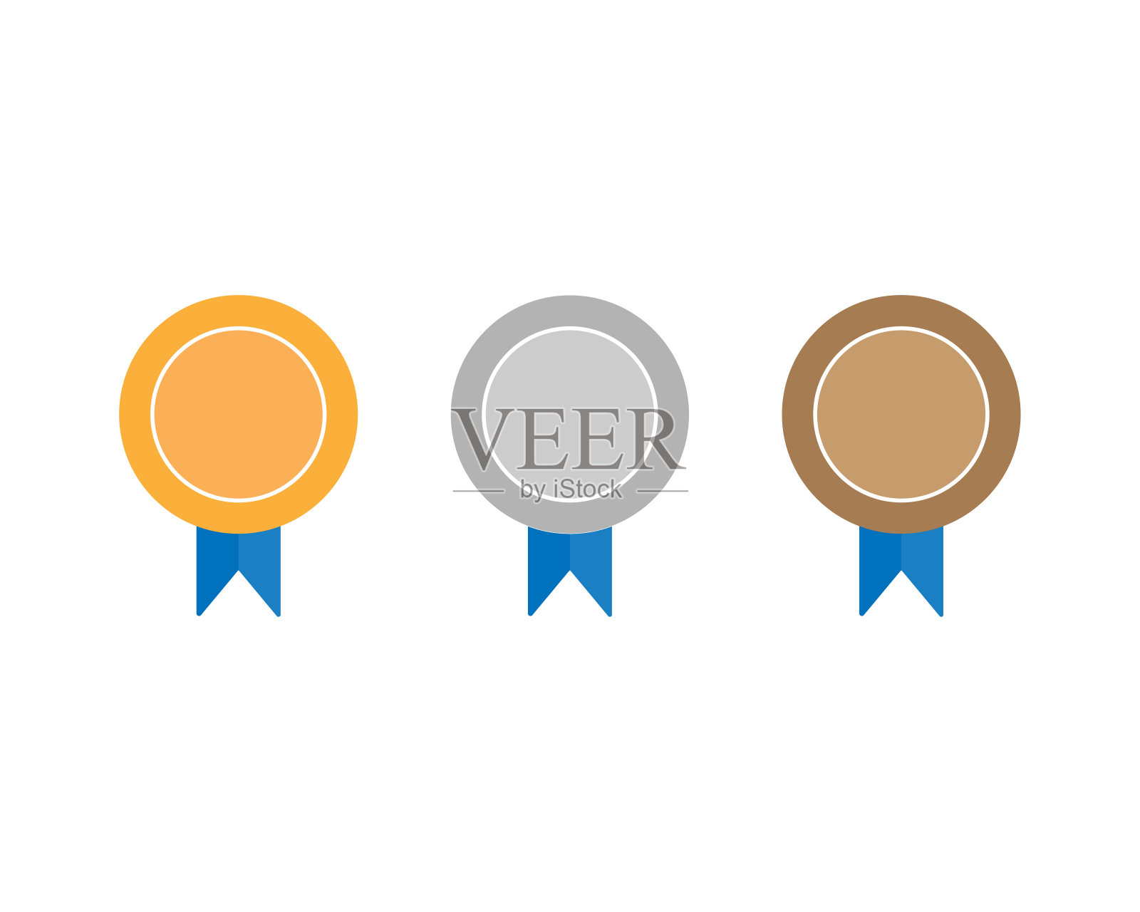 奖牌图标在白色的背景-奖牌图标时尚和现代奖章标志,web,应用程序,用户界面。插画图片素材