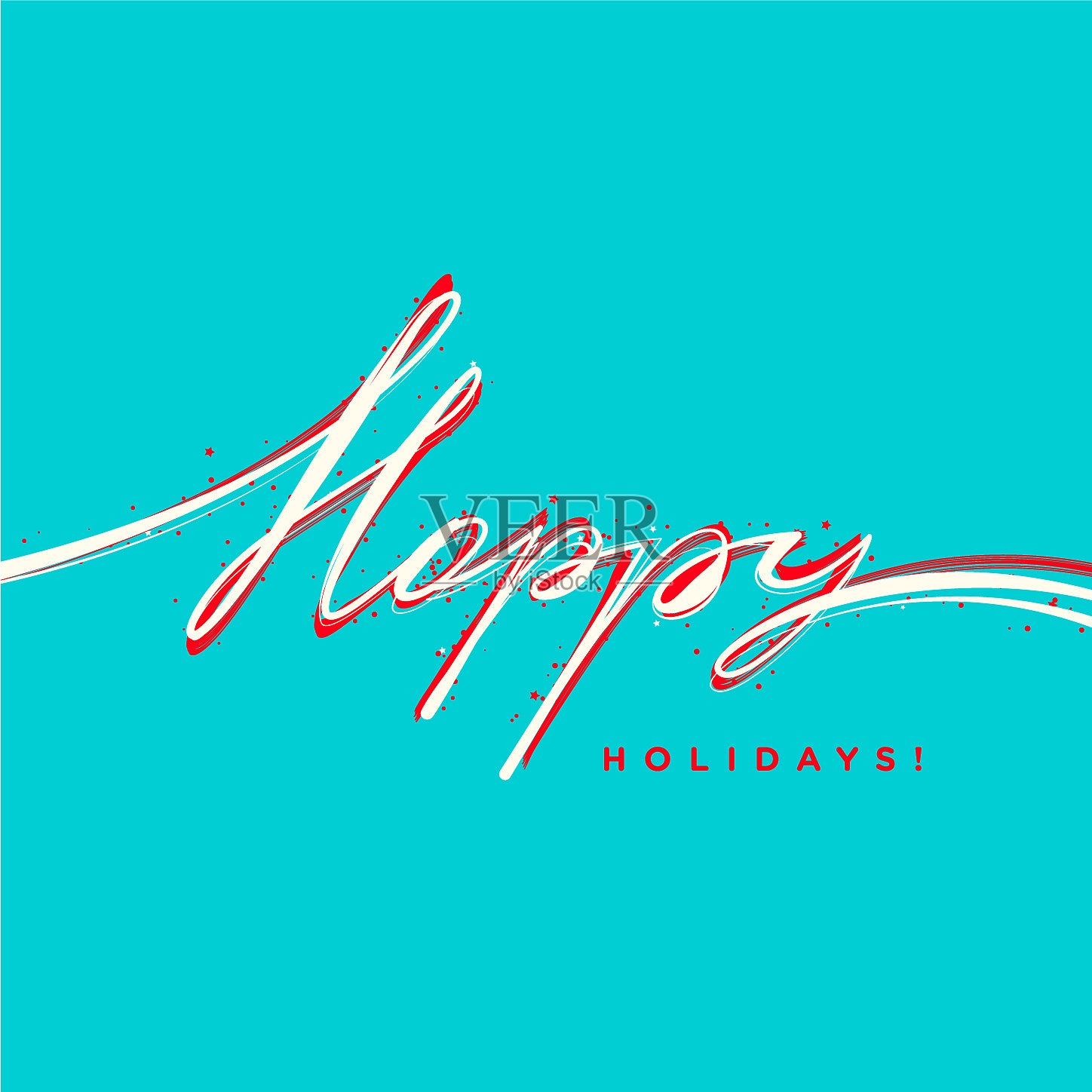 圣诞寒假贺卡插画图片素材