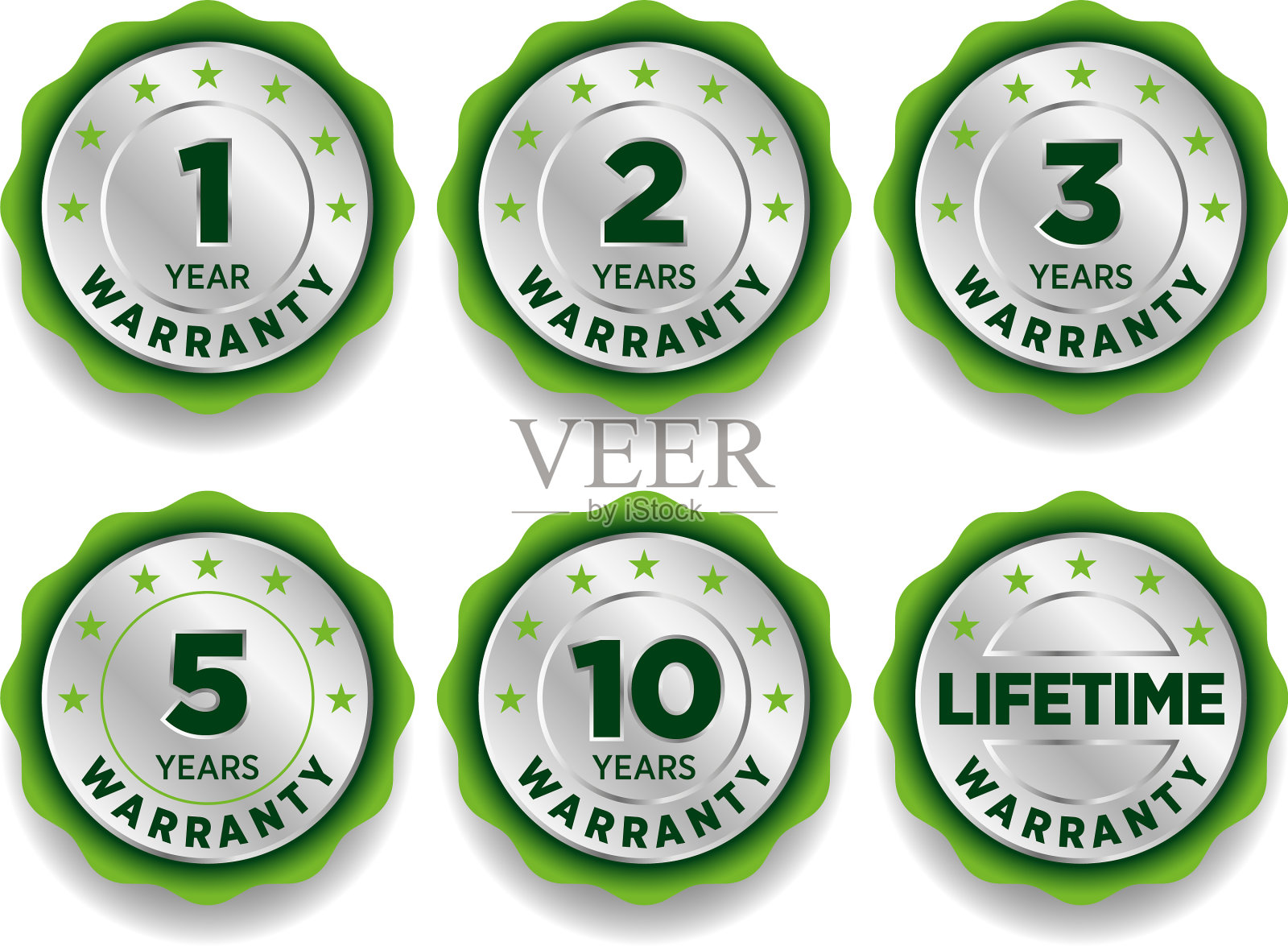 质量认证保修徽章图标设置1图标素材