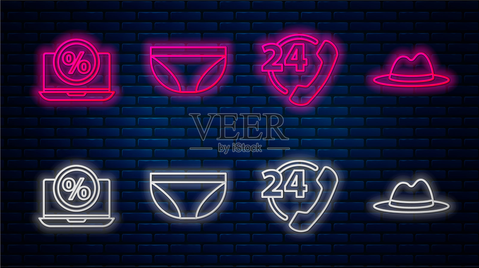 设热线内衣电话24小时支持插画图片素材