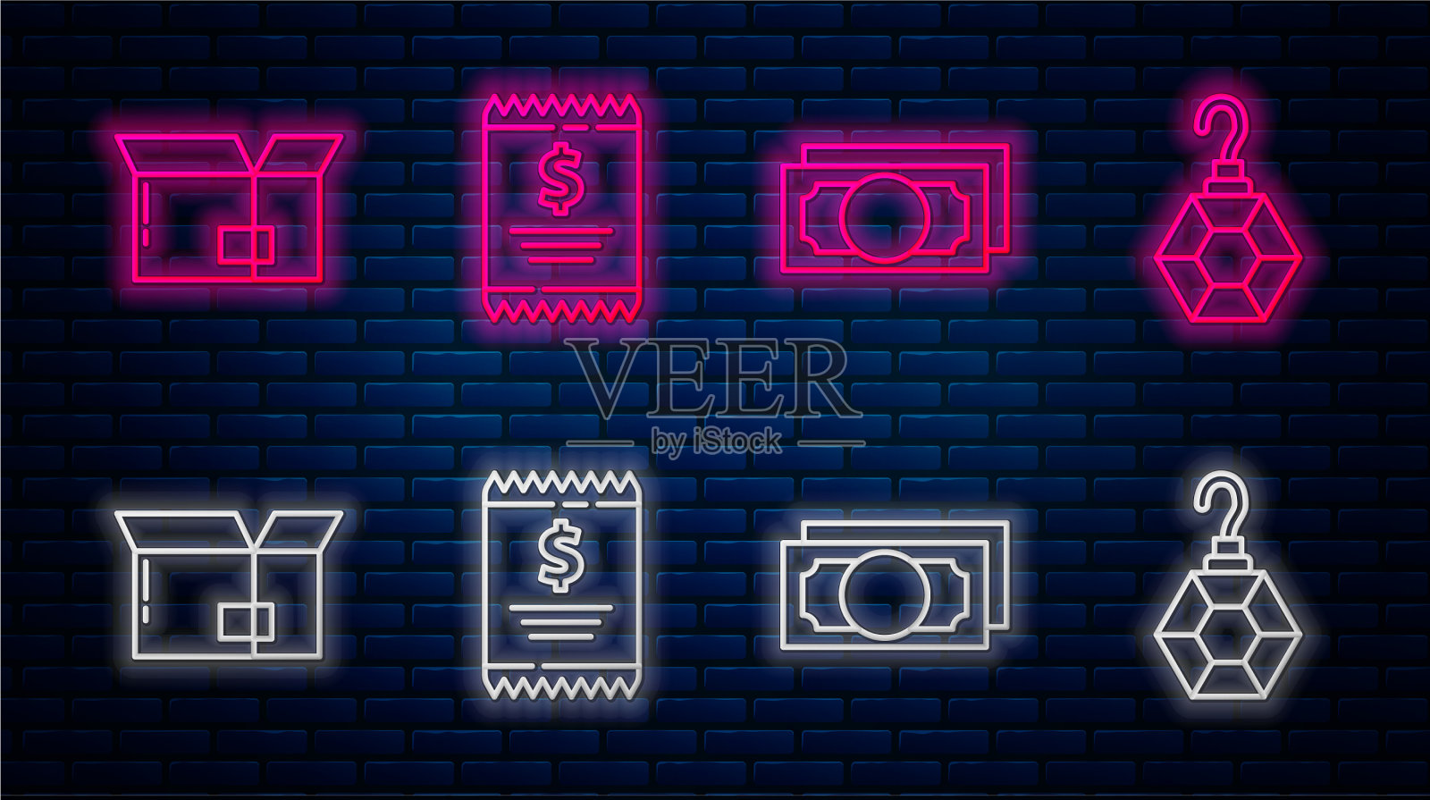 设置行纸检查和财务检查堆栈插画图片素材