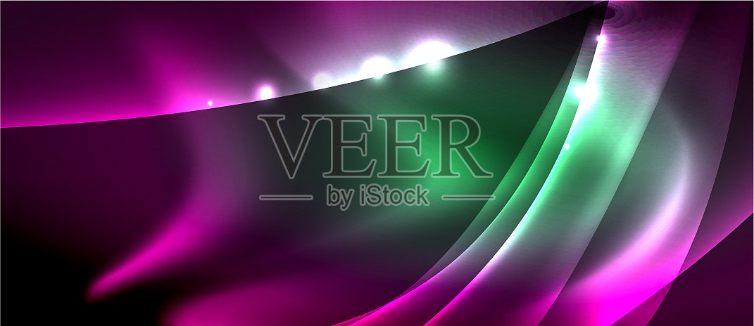 抽象背景用霓虹波光设计插画图片素材