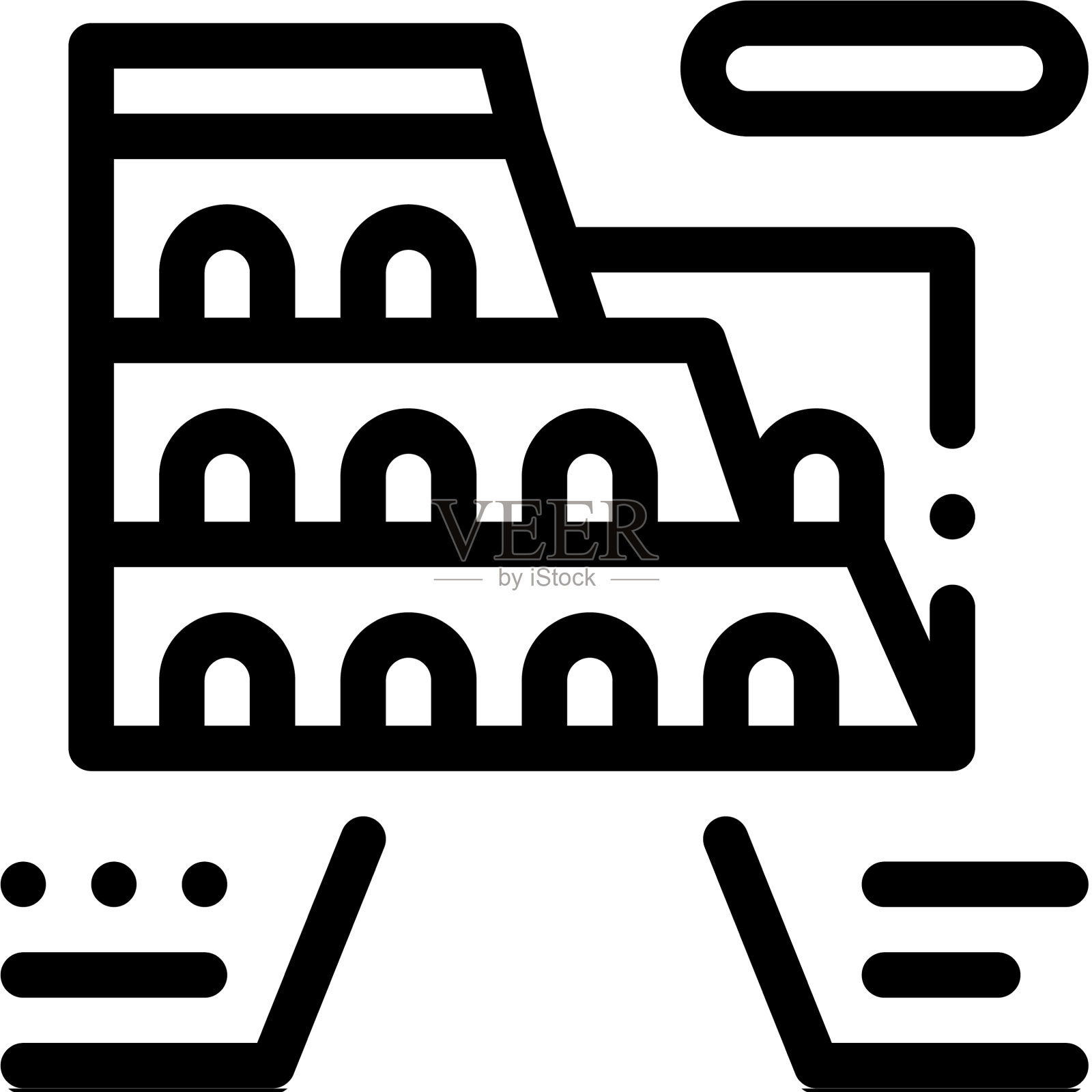 具有里程碑意义的图标大纲插画图片素材