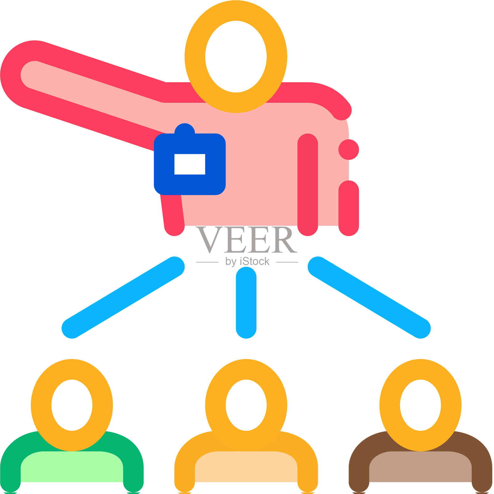 议长领袖为人民偶像插画图片素材