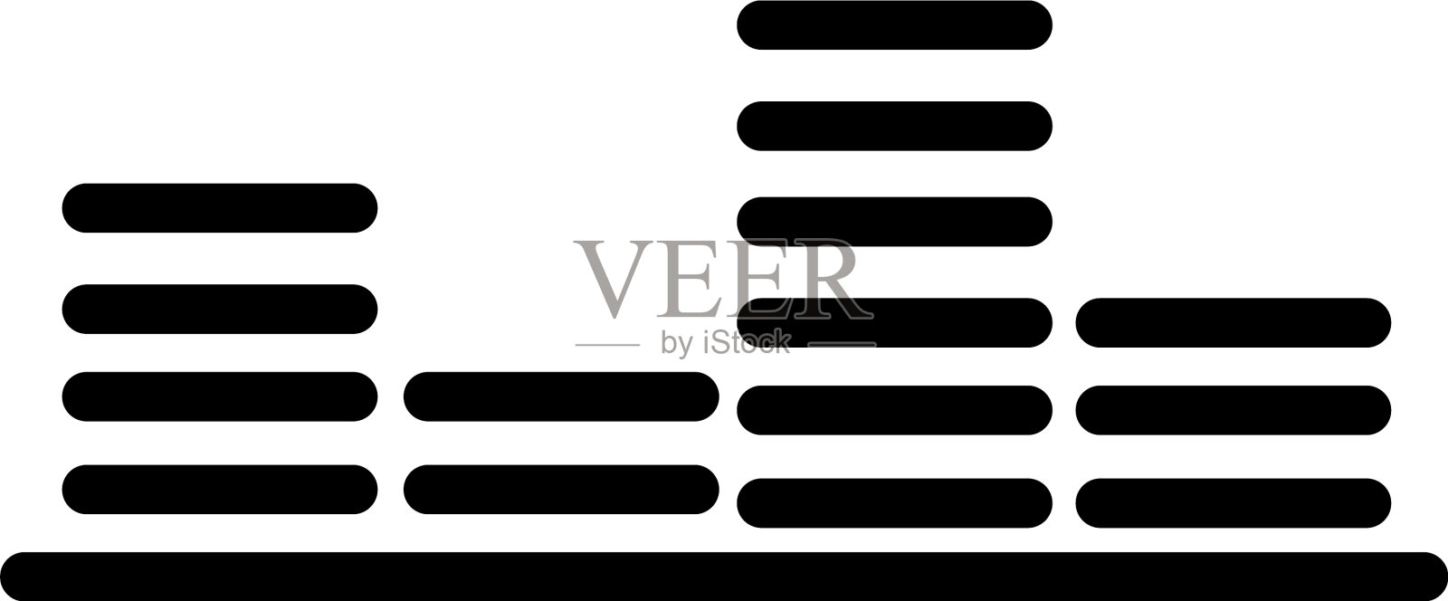 音乐均衡器图形声音线条风格图标插画图片素材