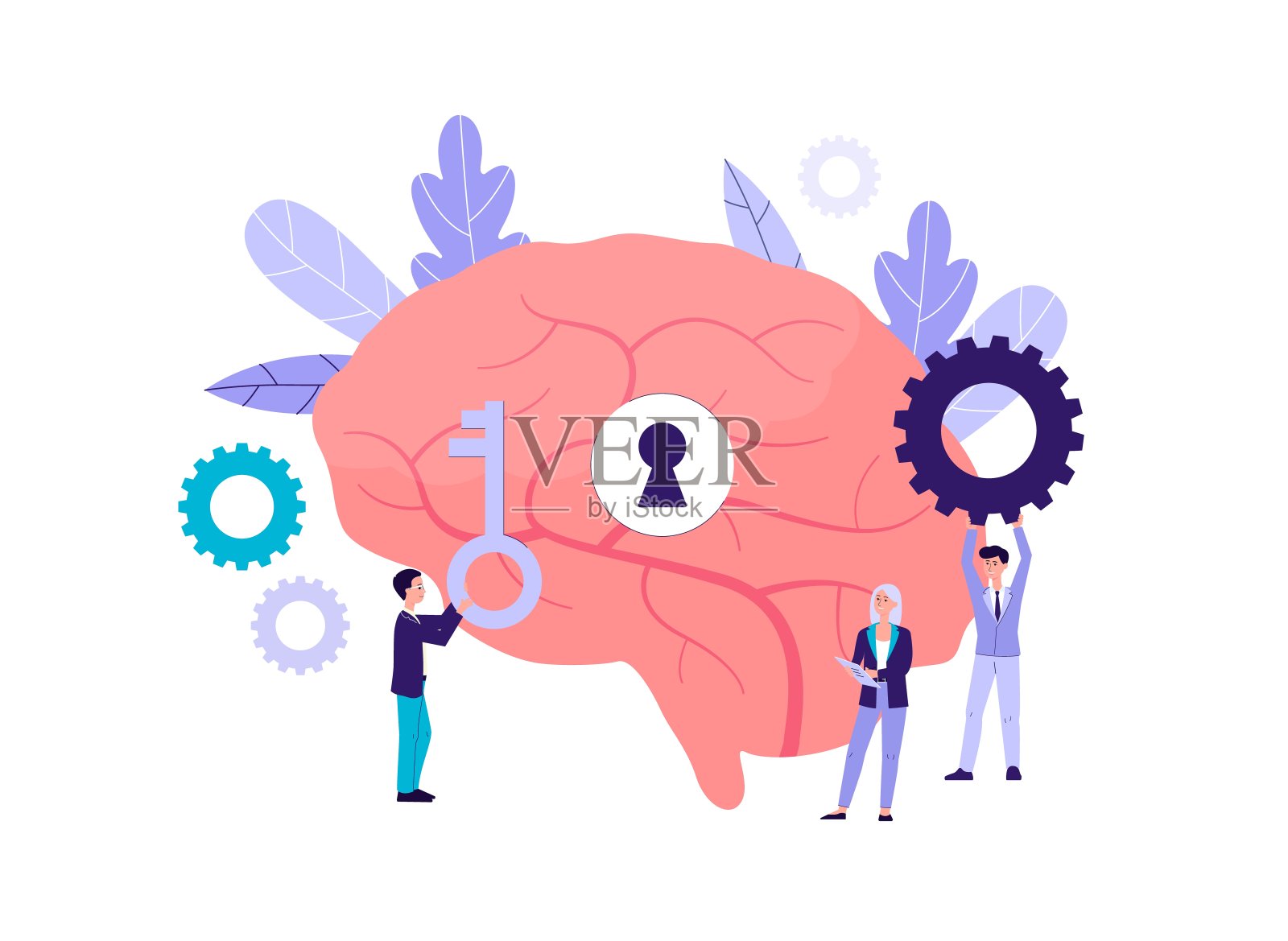 神经营销概念的矢量图解。插画图片素材