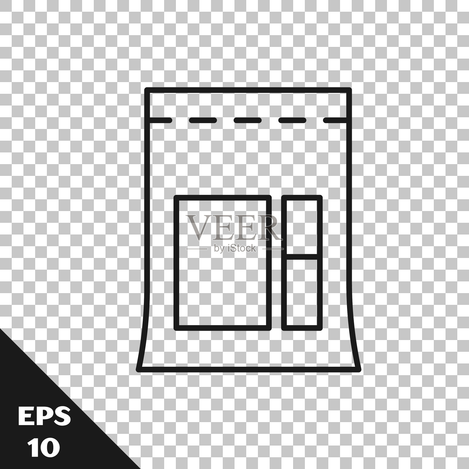 水泥袋上的黑线图标隔离透明图标素材