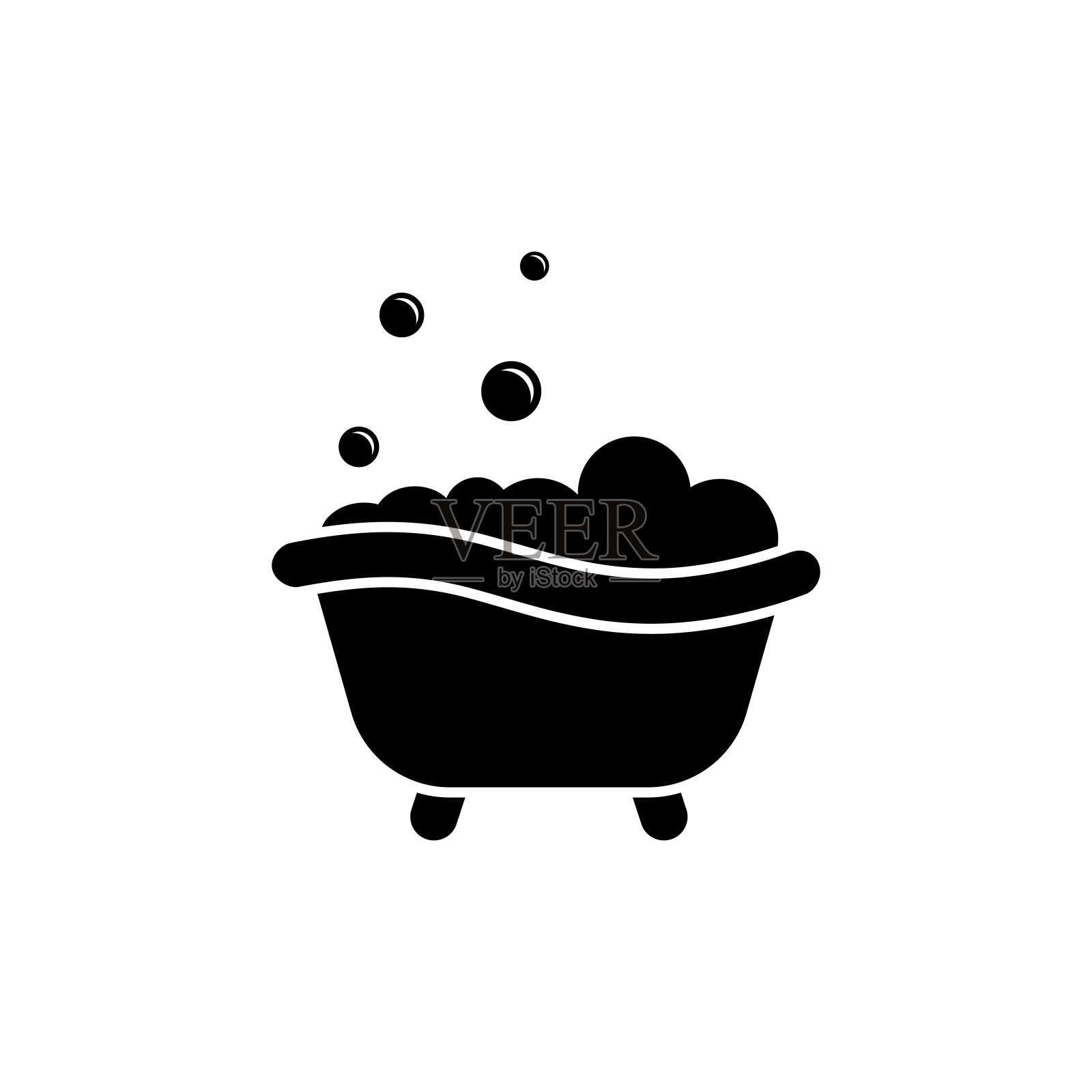 浴图标。矢量在孤立的白色背景。每股收益10插画图片素材