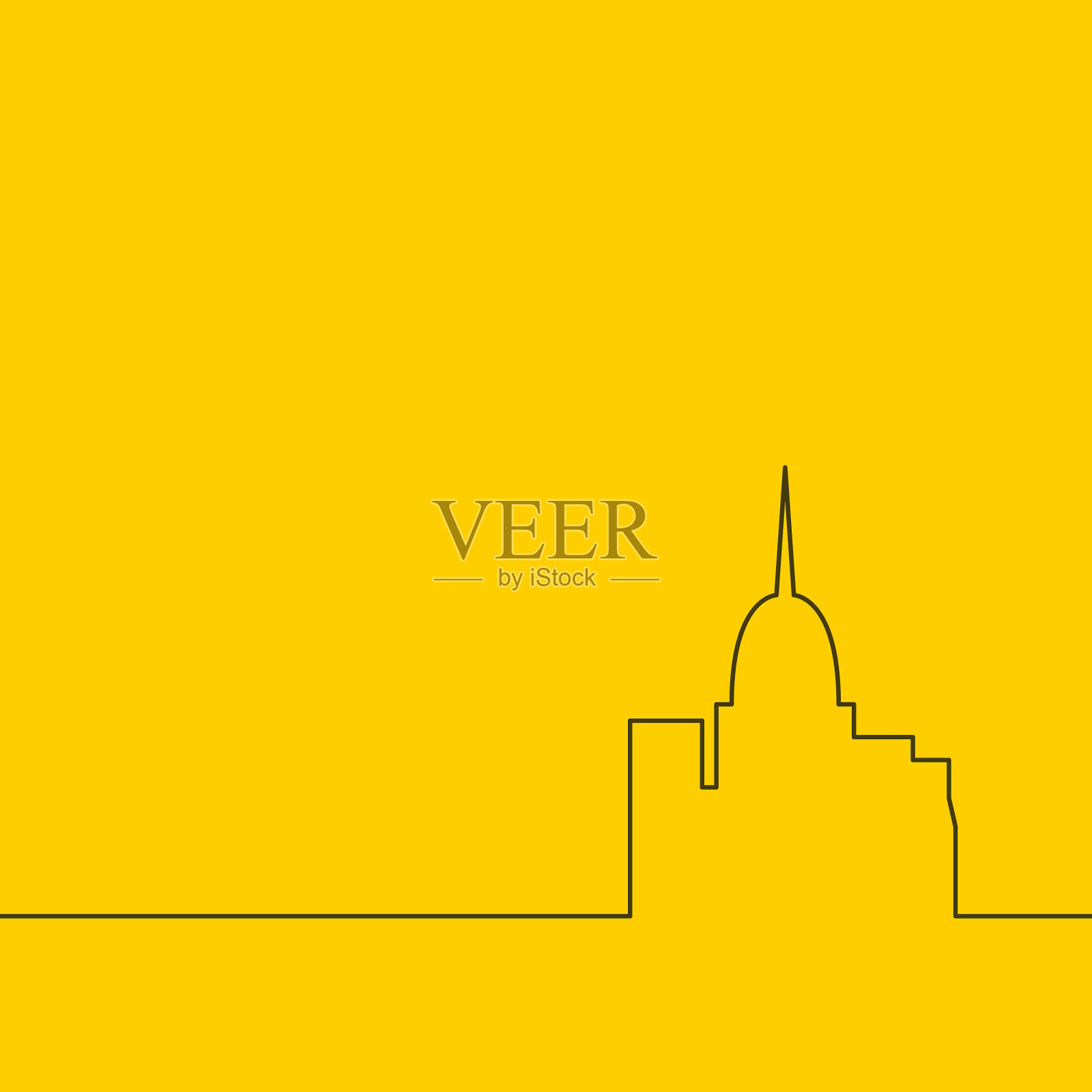 城市标志背景插画图片素材