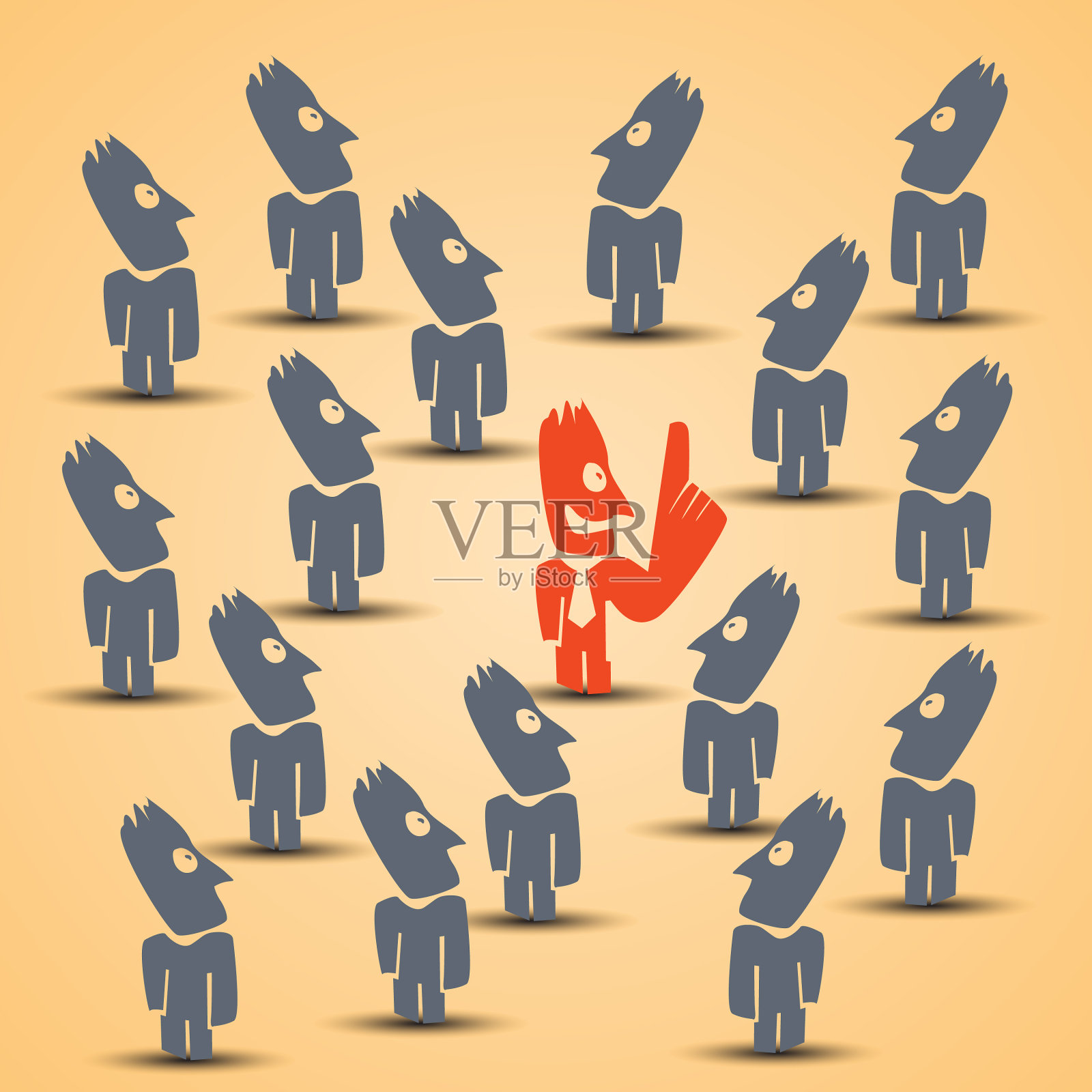 领导者站插画图片素材