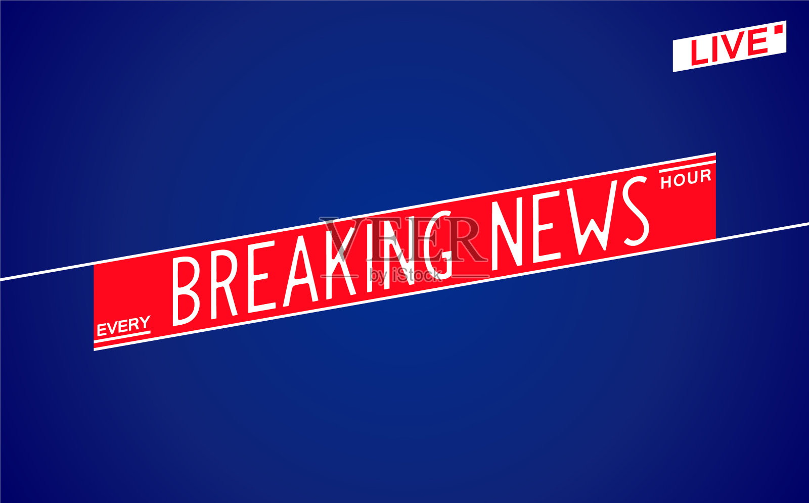 突发新闻简单图形背景的电视插画图片素材