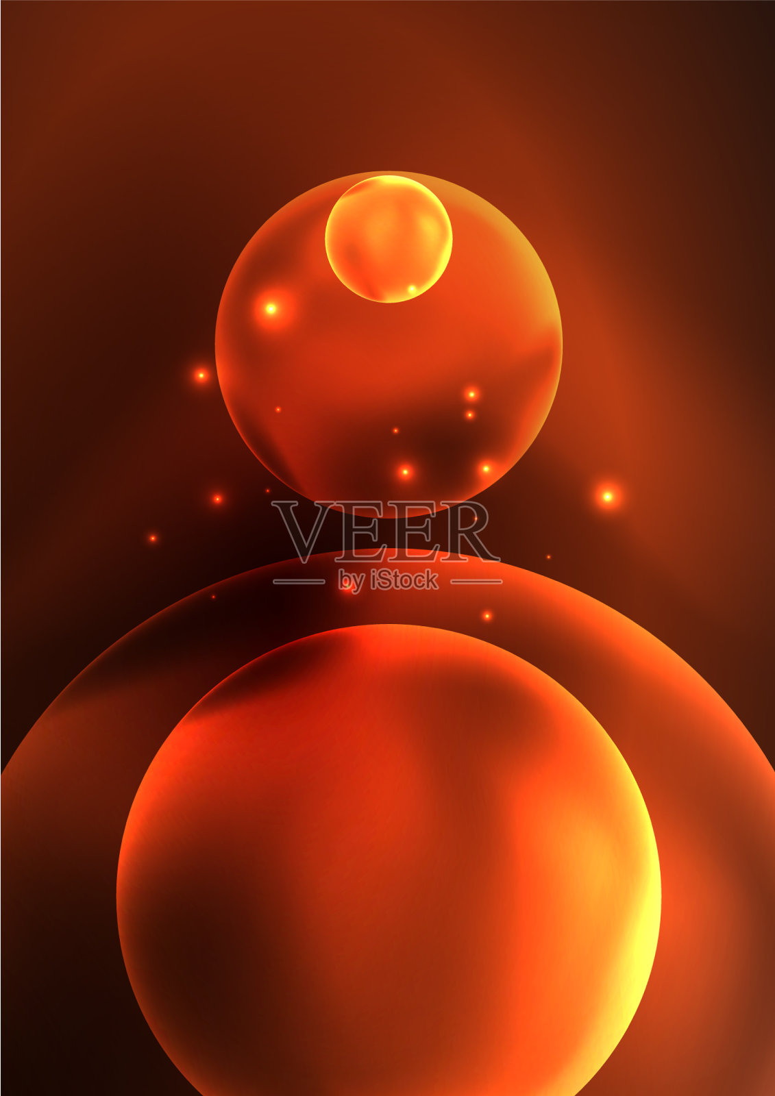 发光的霓虹灯,闪亮的透明气泡玻璃插画图片素材