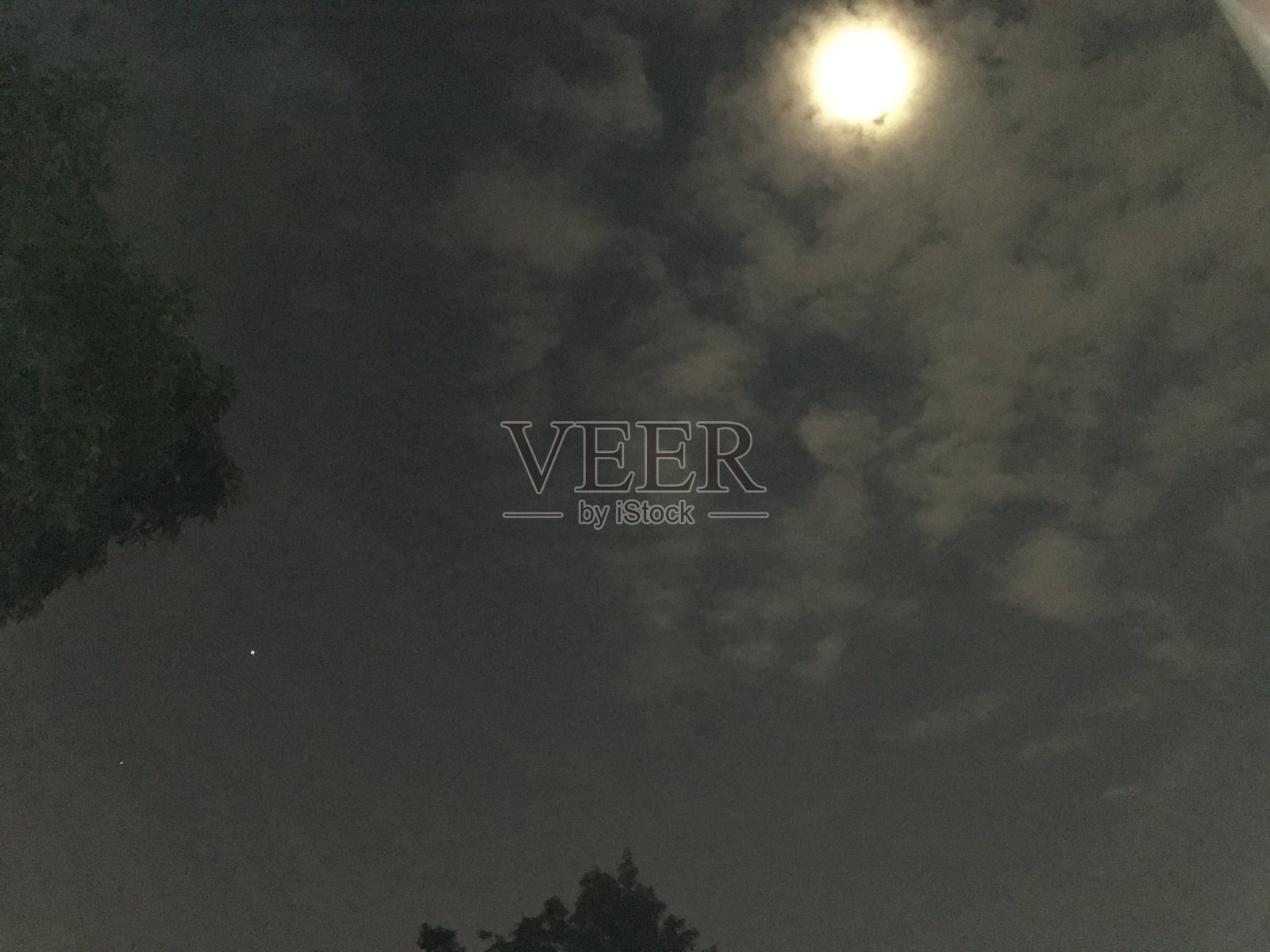 夜,云,月,星照片摄影图片