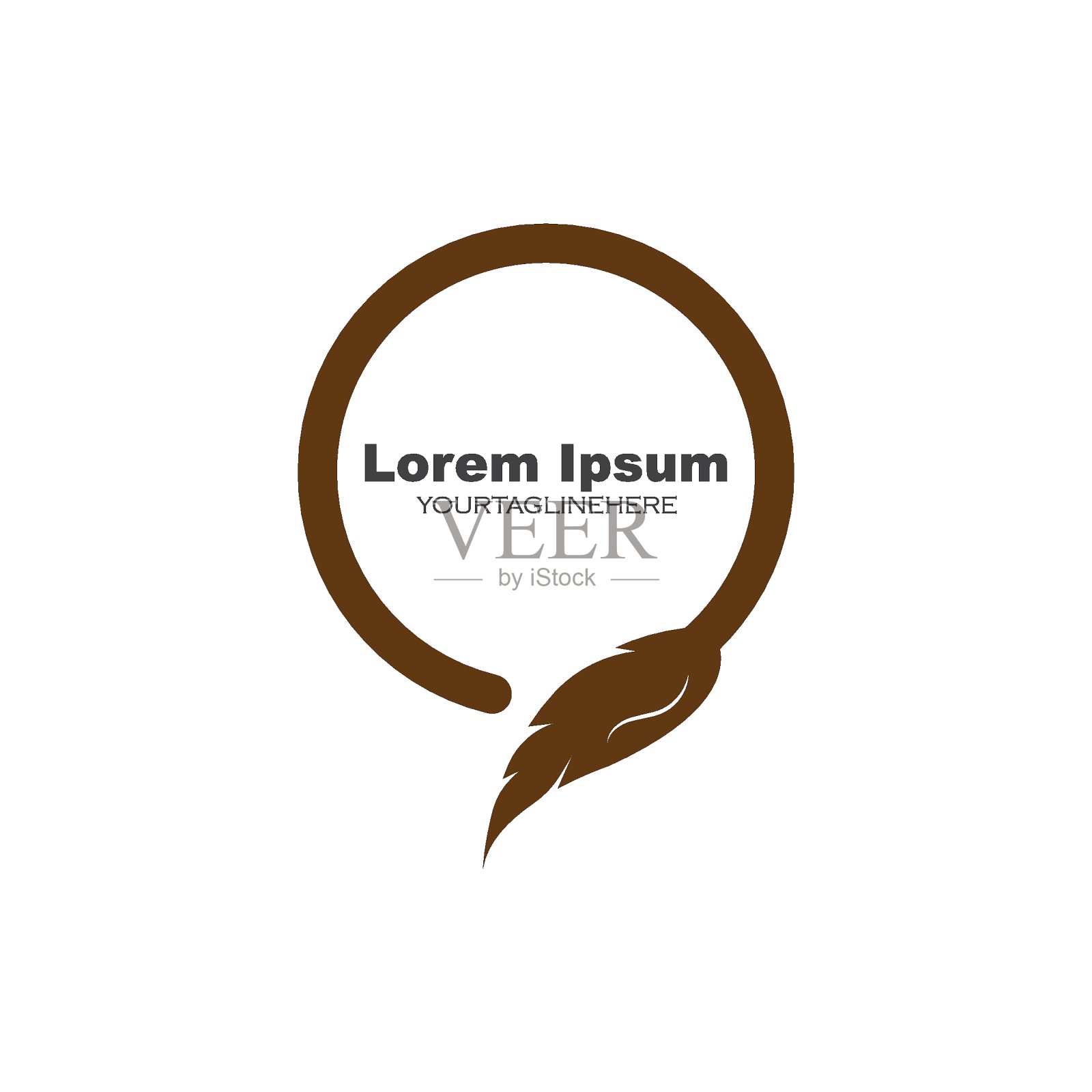 牛尾巴标志矢量插图模板插画图片素材