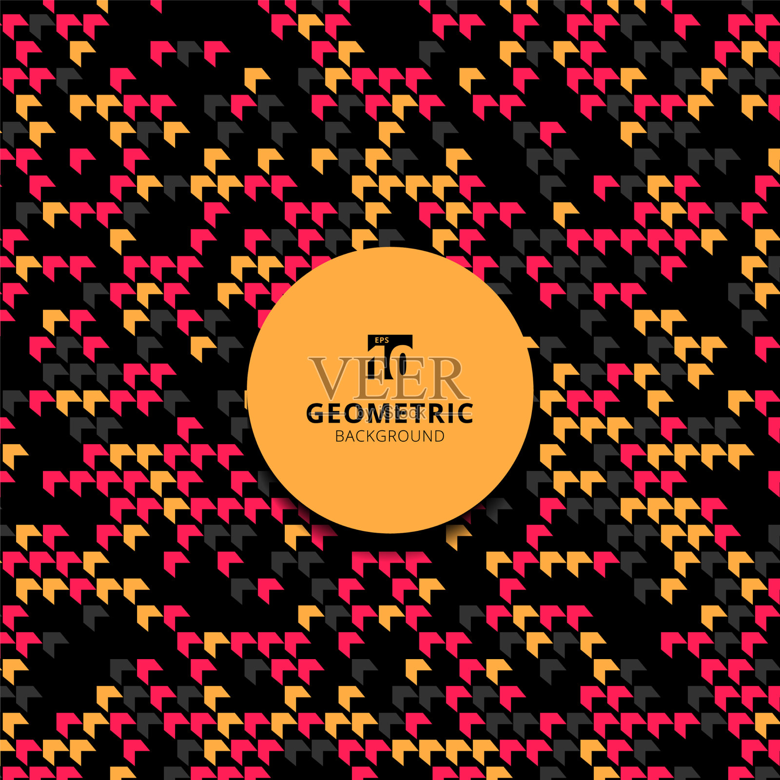 抽象几何人字形对角线粉黑色插画图片素材