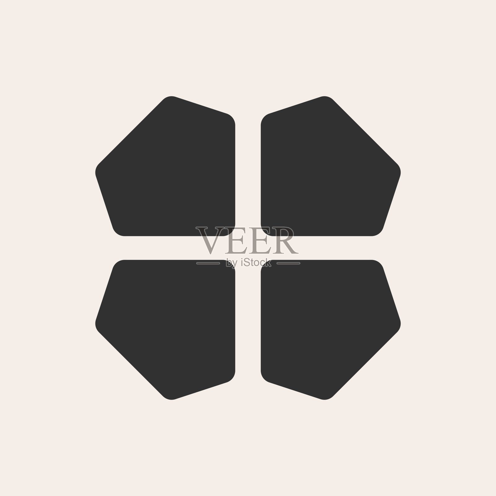 三叶草潮复古矢量图标插图插画图片素材