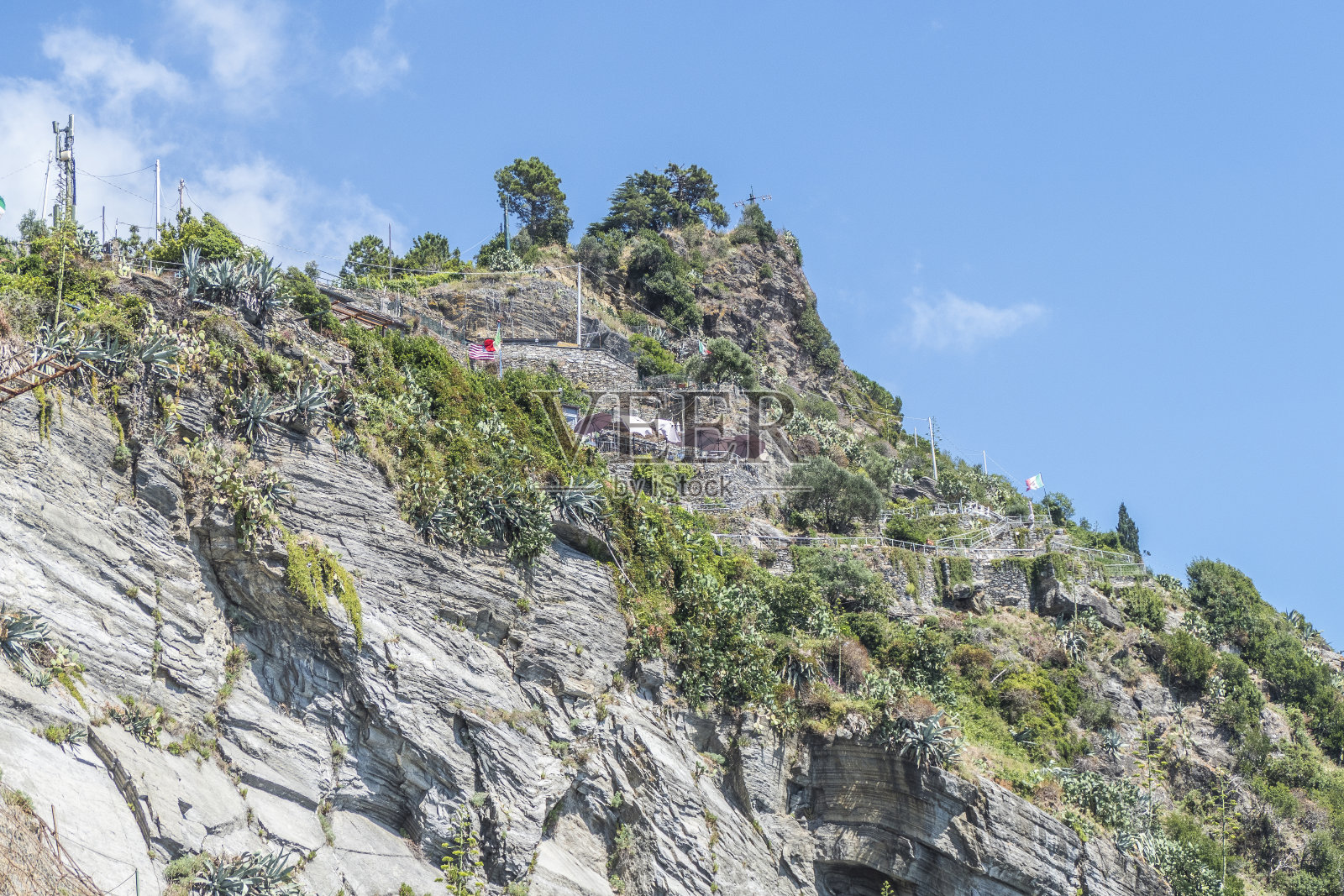 从Vernazza到Corniglia的五店陡峭的小路照片摄影图片