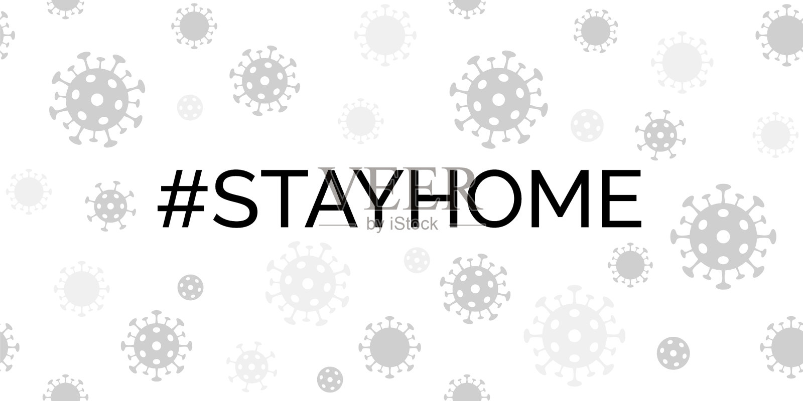 居家隔离冠状病毒横幅插画图片素材