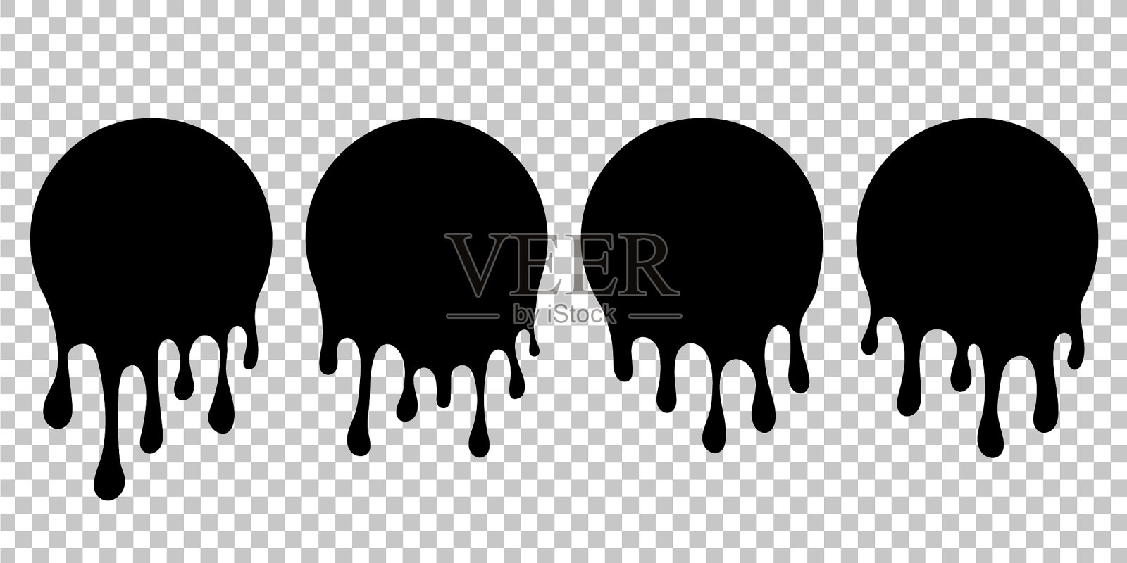 滴水的油漆剪影目前的液体污点插画图片素材