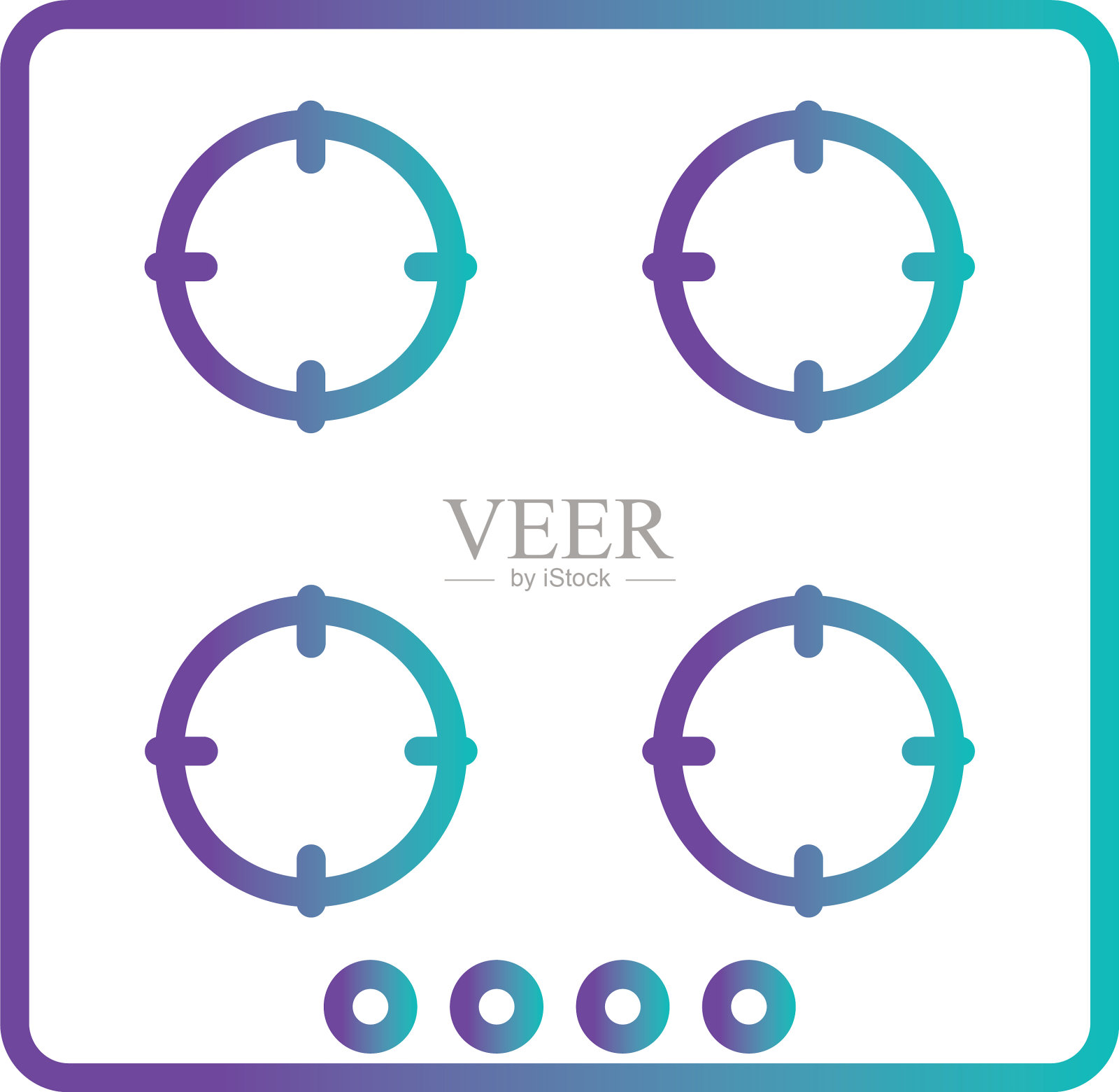 孤立炉梯度风格图标设计插画图片素材