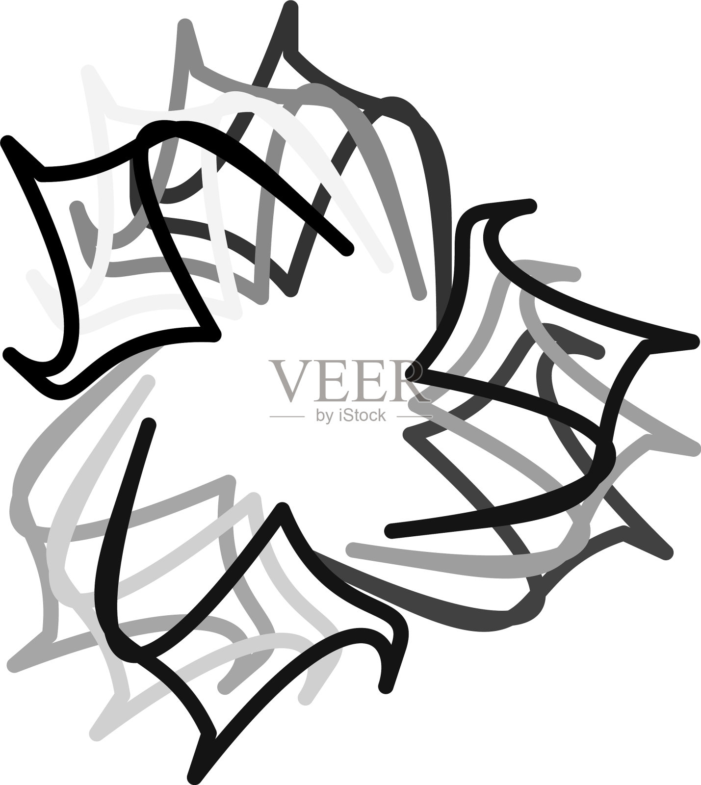 圆形和径向抽象曼荼罗图案设计元素图片