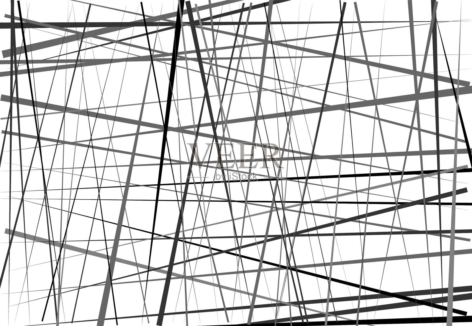 随机混乱线条的抽象几何艺术插画图片素材