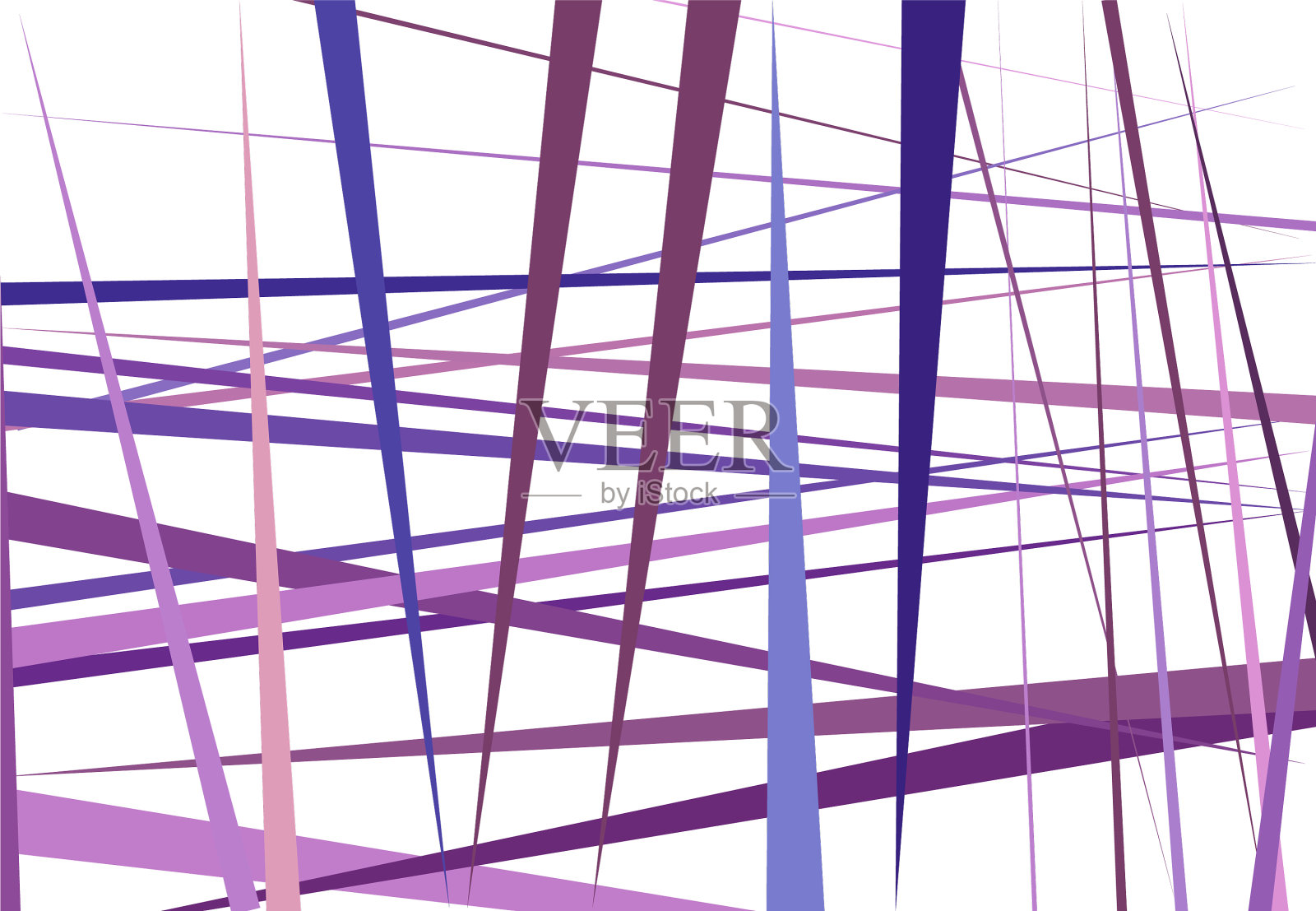 色彩丰富的紫丁香与抽象几何艺术相结合插画图片素材