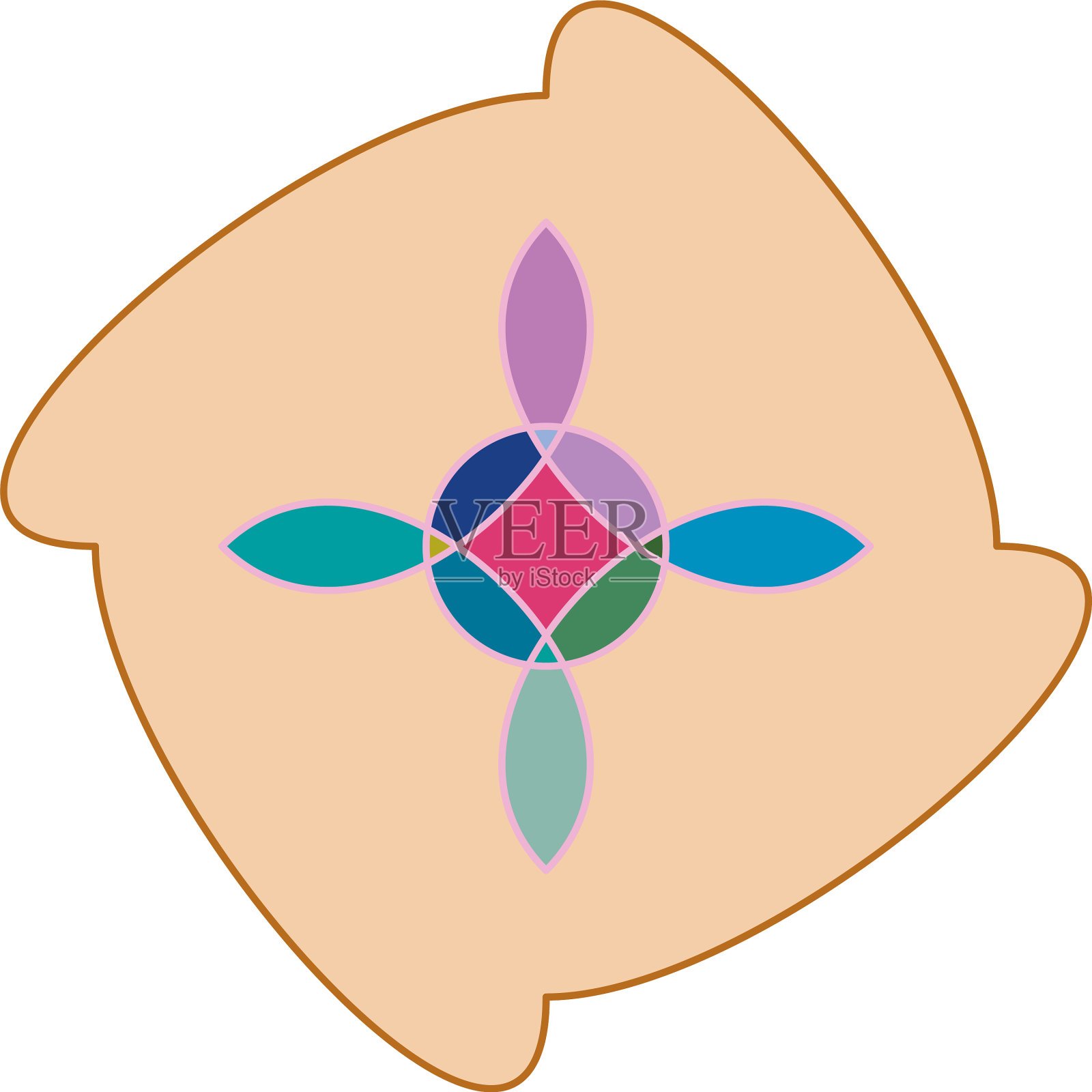 几何曼陀罗装饰装饰符号插画图片素材