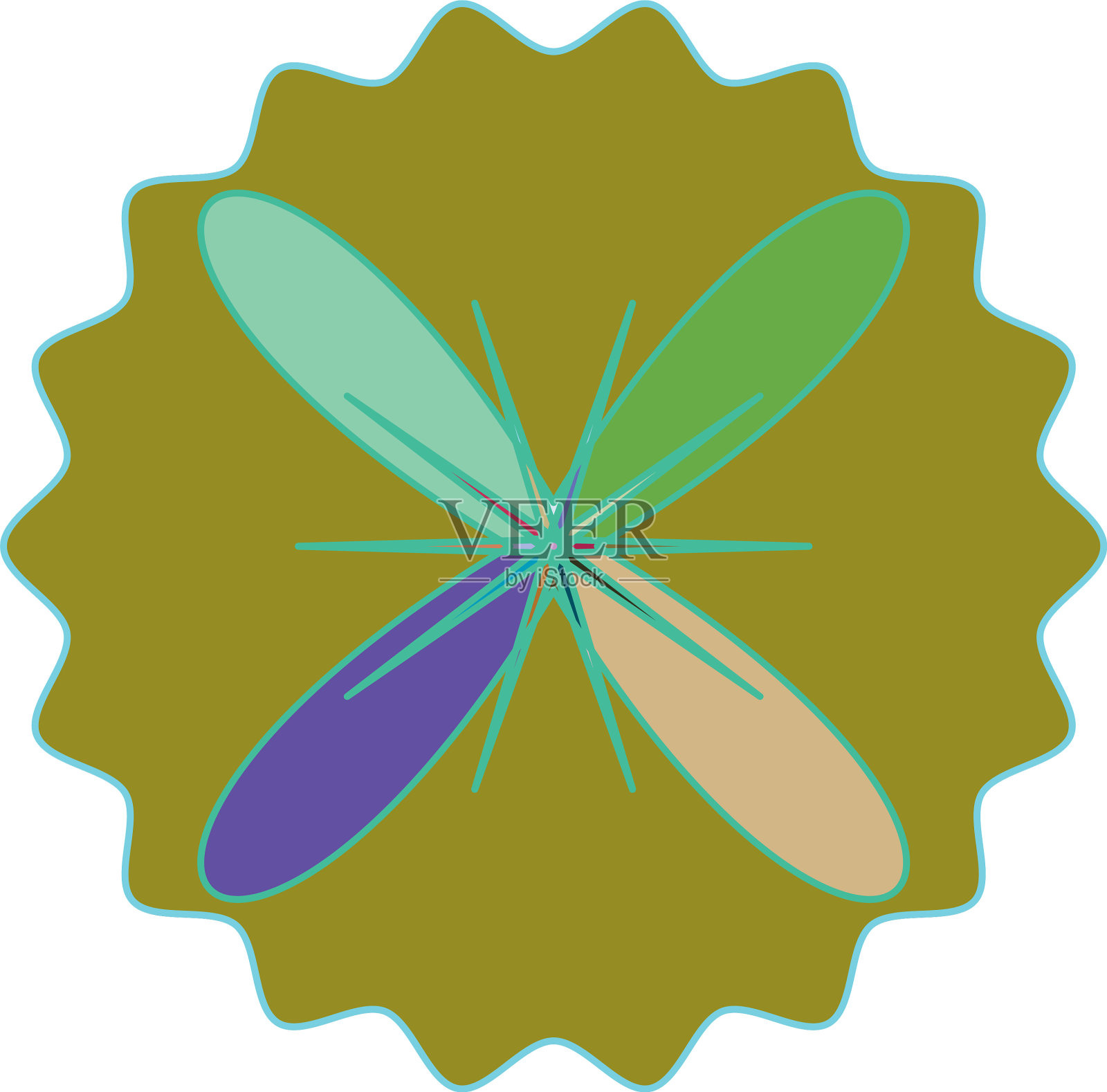 几何曼陀罗装饰装饰符号插画图片素材