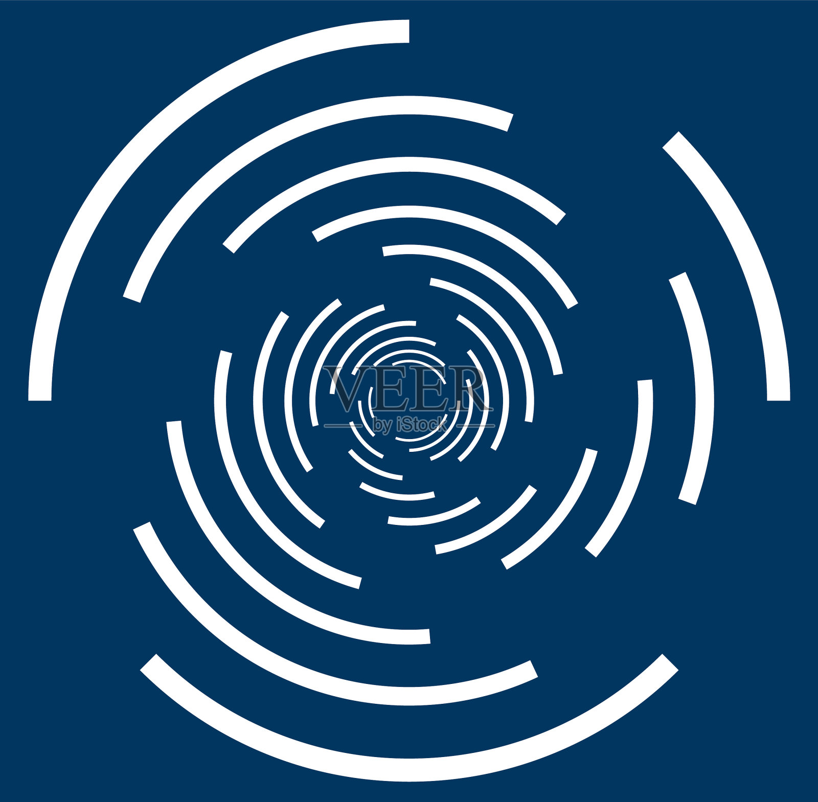 白色螺旋状卷曲和卷曲的形状插画图片素材