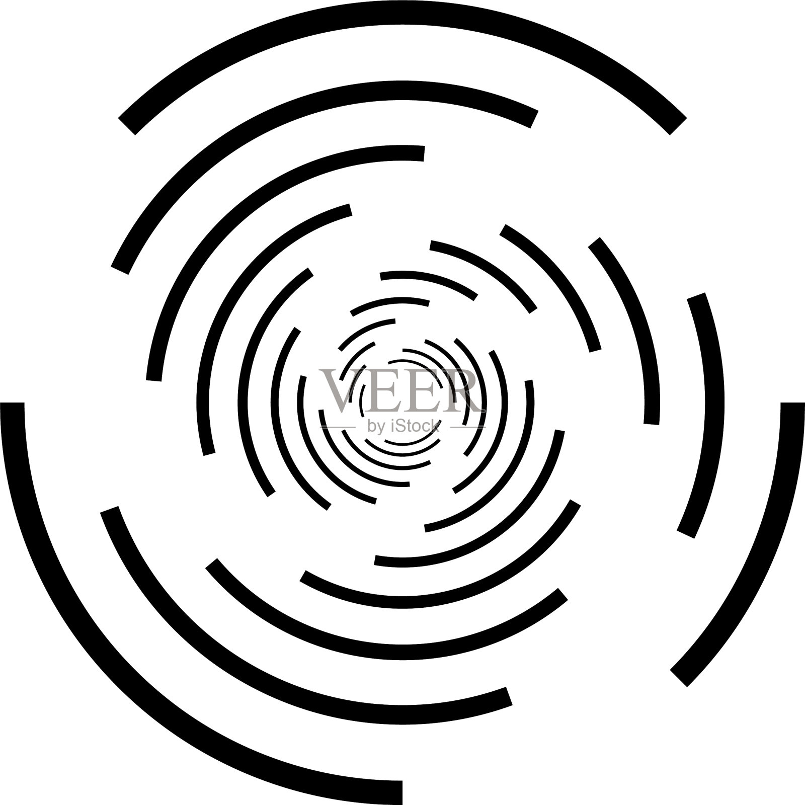 单色蜗壳旋涡形状扭曲螺旋插画图片素材