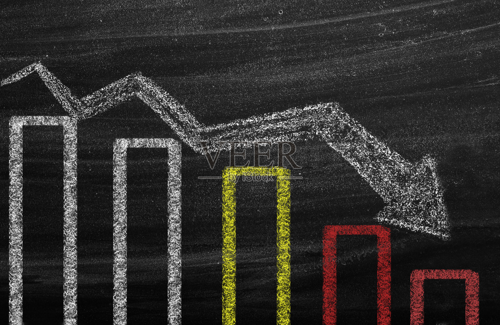 业务图表,箭头趋向向下照片摄影图片