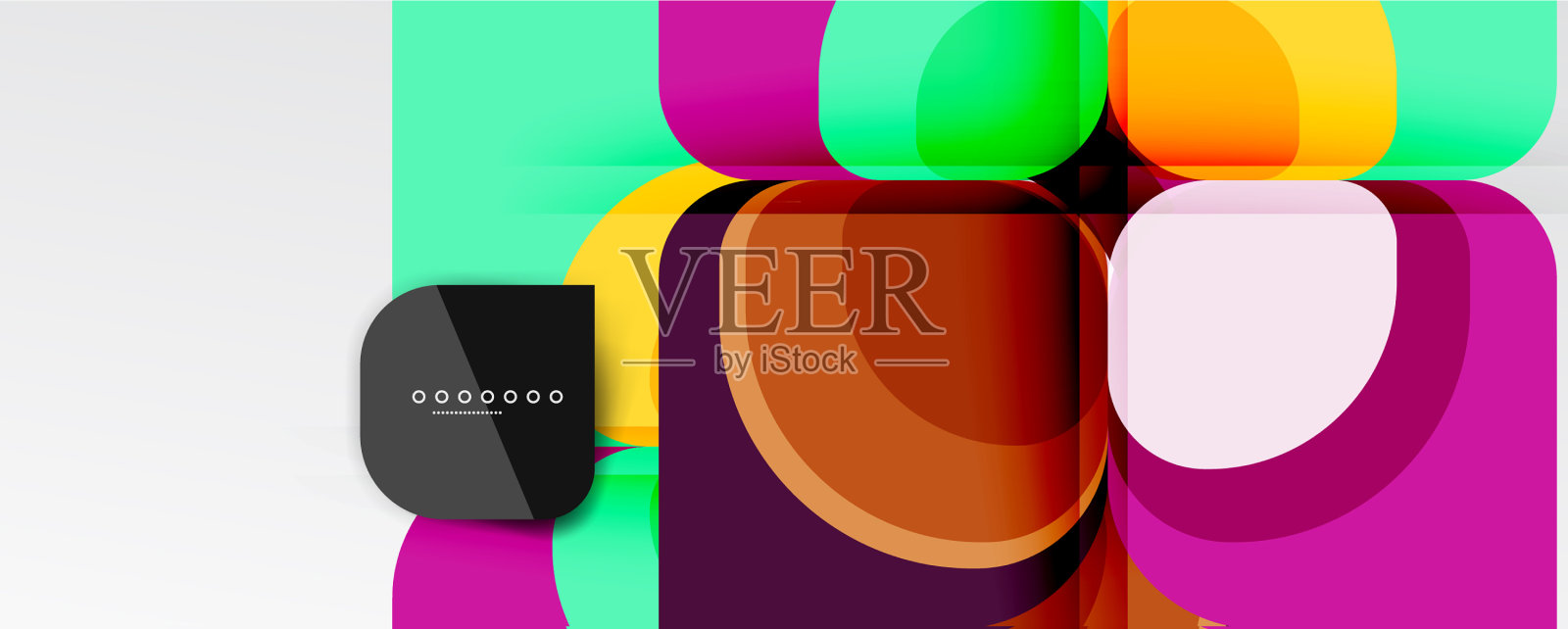 抽象背景-几何剪纸设计插画图片素材