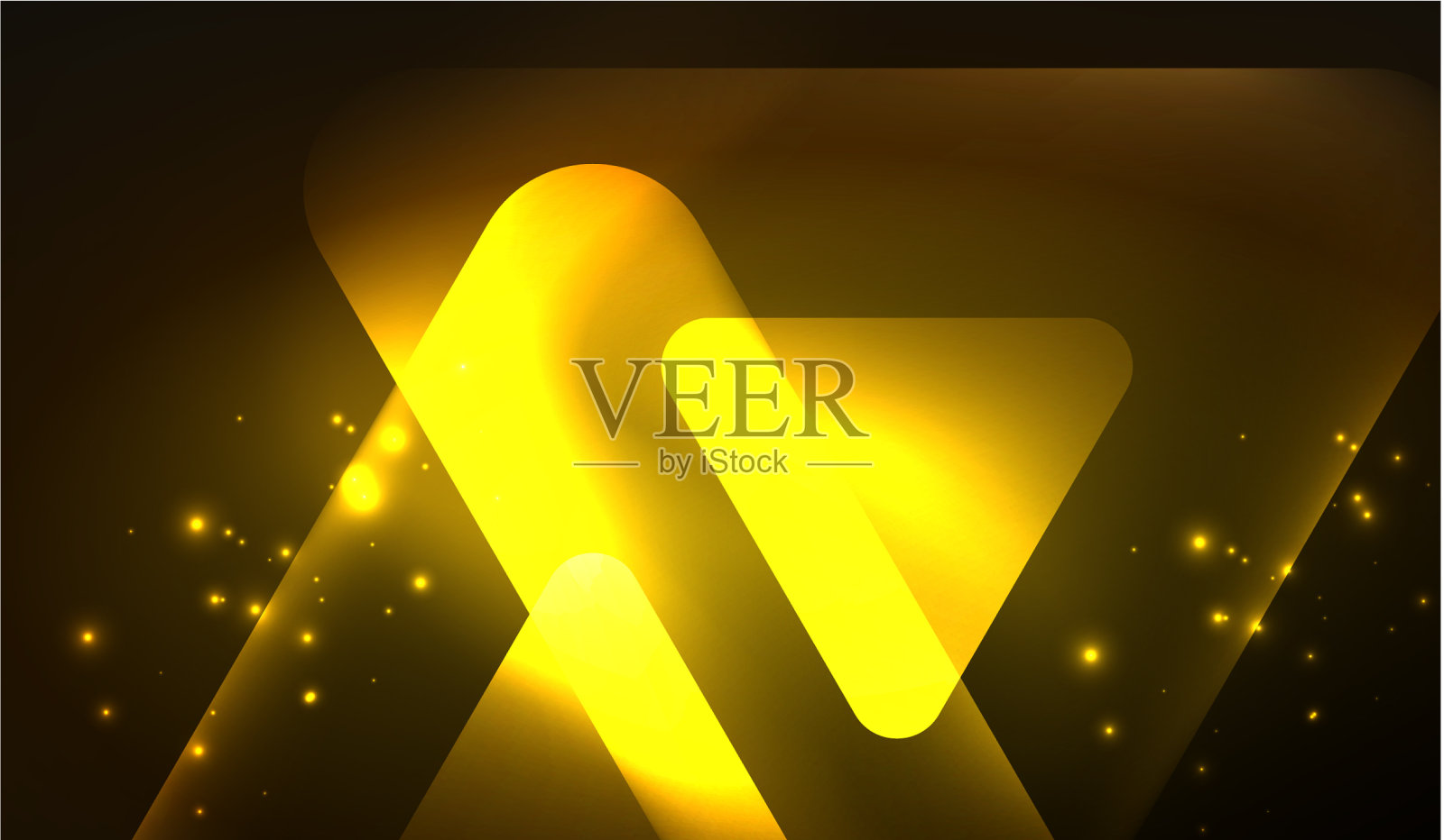 发光的霓虹灯闪亮透明抽象几何插画图片素材