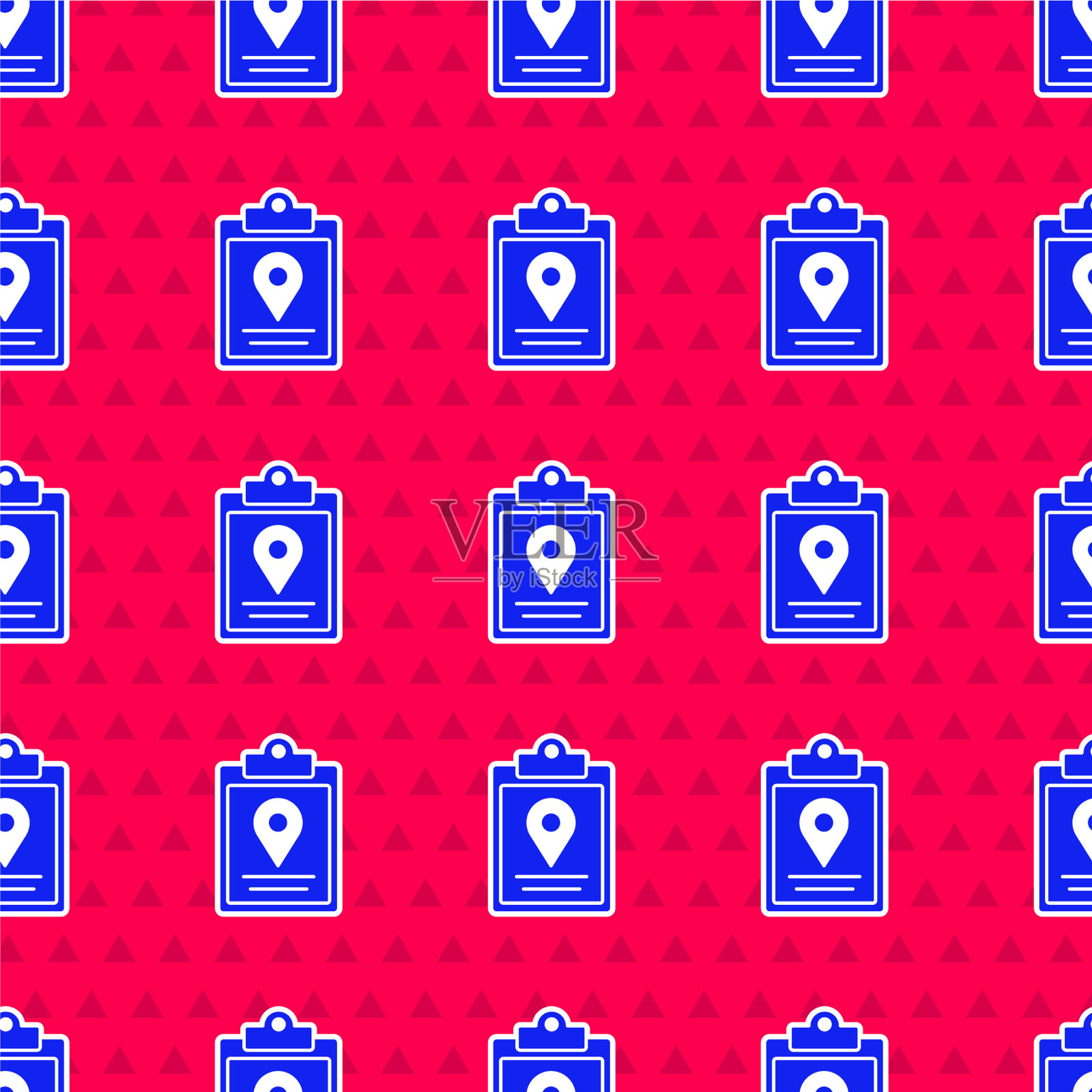 蓝色文档跟踪标记系统图标隔离插画图片素材