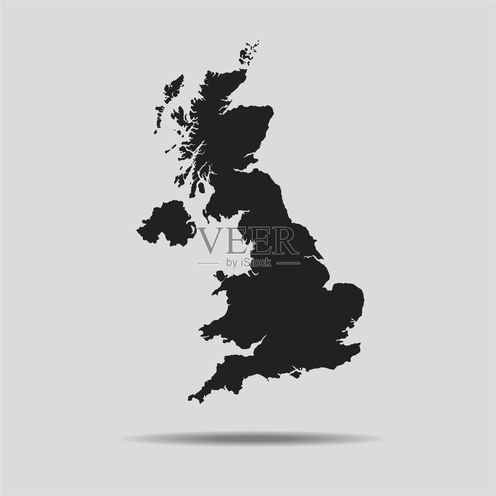 英国地图插画图片素材