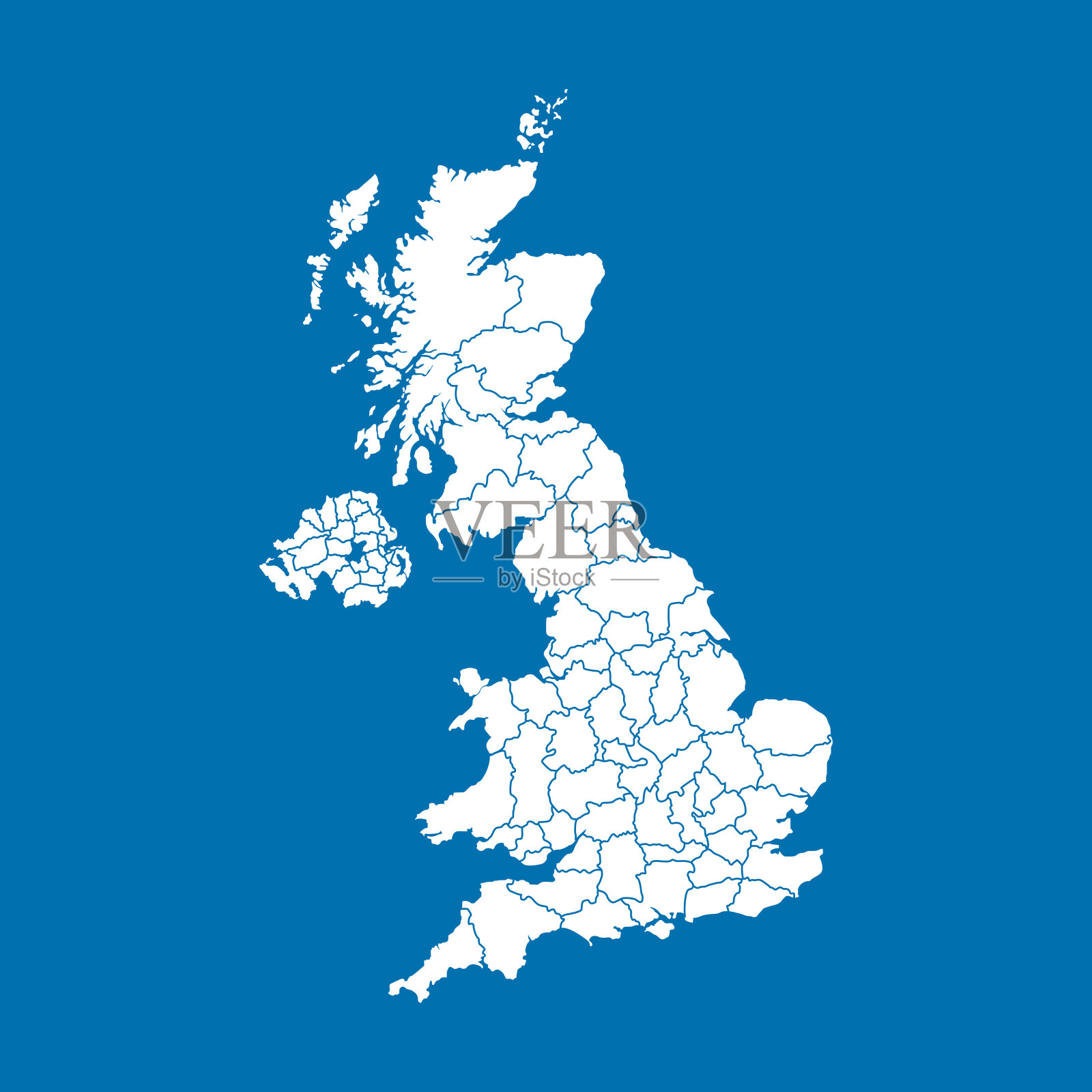 英国地图插画图片素材