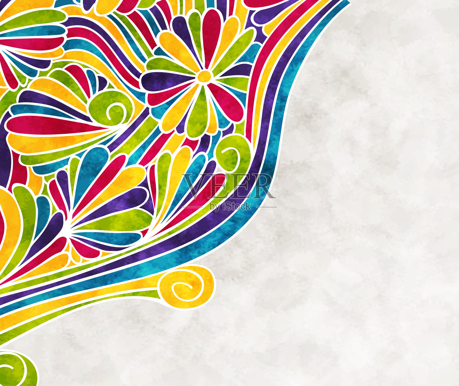 明亮的花卉backgroound插画图片素材