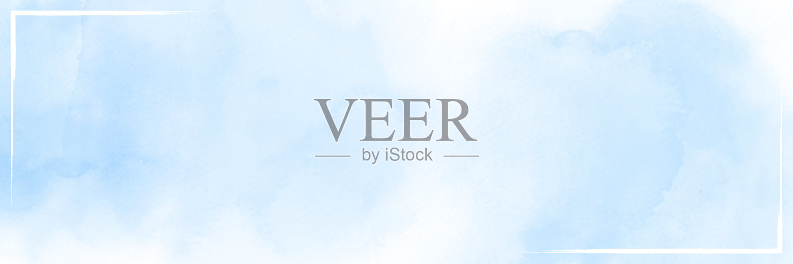 抽象的水彩天空和云彩为背景设计模板素材